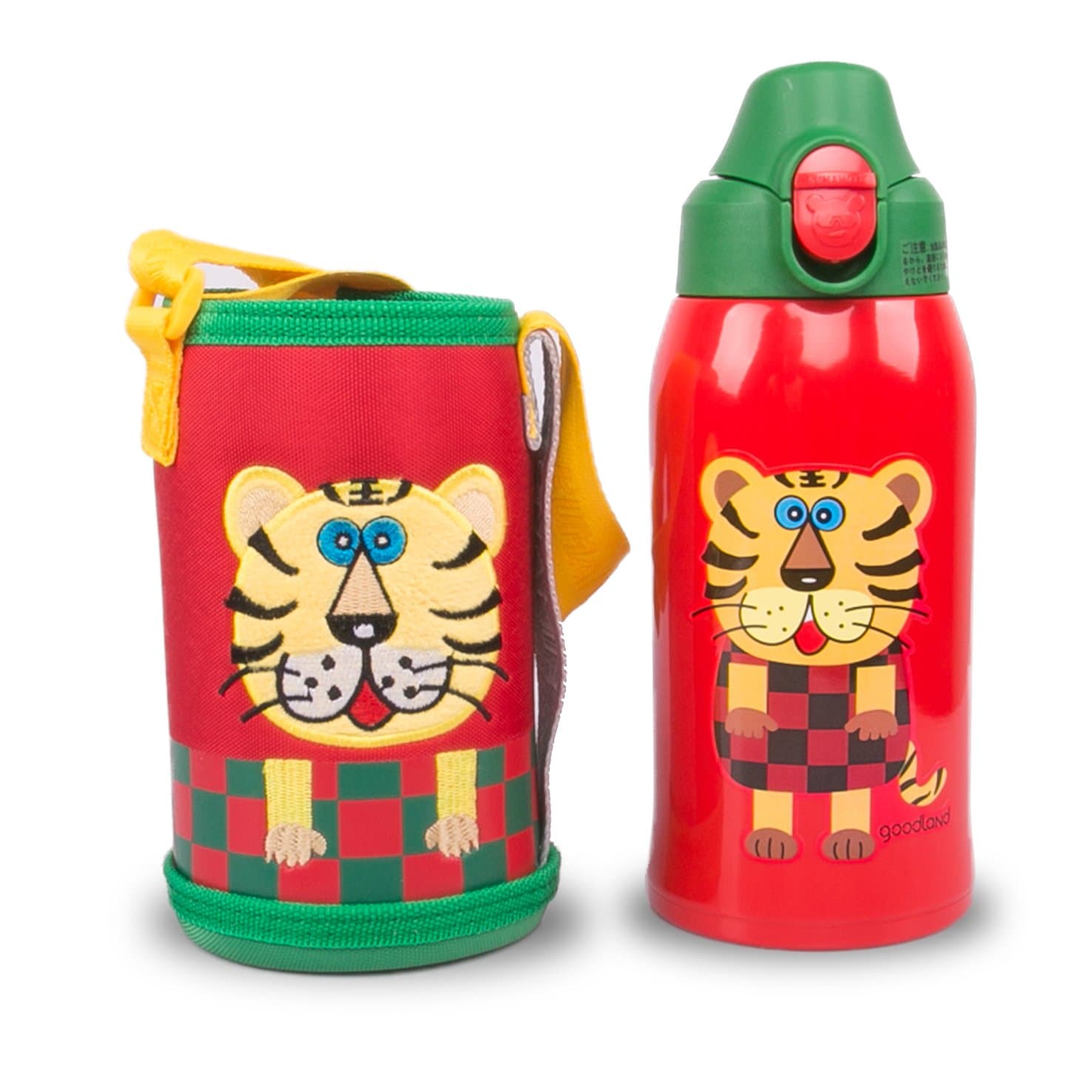 316 Series XBS-CQ01-7 3Way Tiger Double Wall SUS 316 Stainless Steel Vacuum Insulated Water Bottle With Cover For Kids