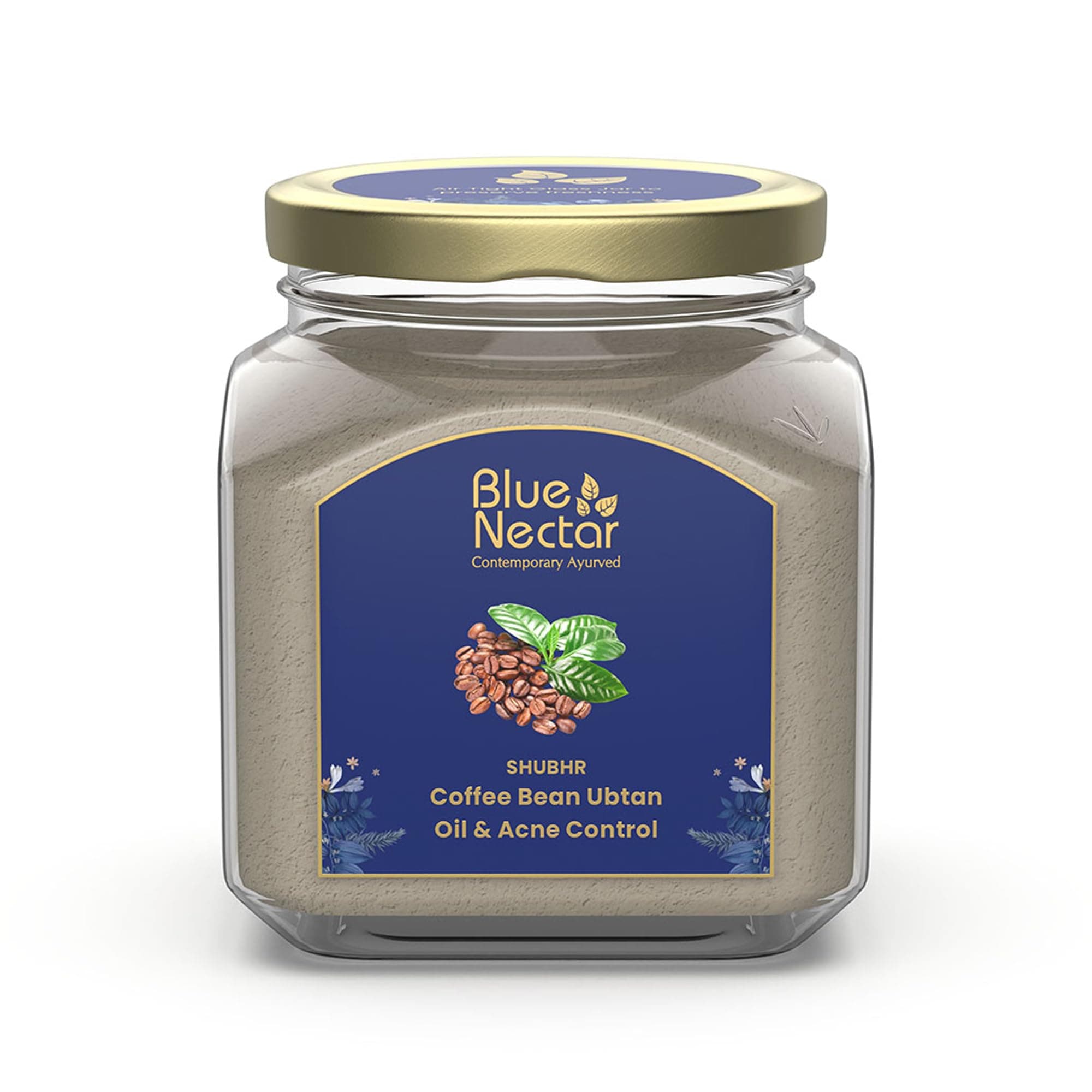 Blue Nectar Coffee Ubtan Powder with Plant Based Niacinamide for Tan Removal & Natural Exfoliation | Ayurvedic Detan Face Cleanser for Skin Brightening (100 gm, 11 Herbs)