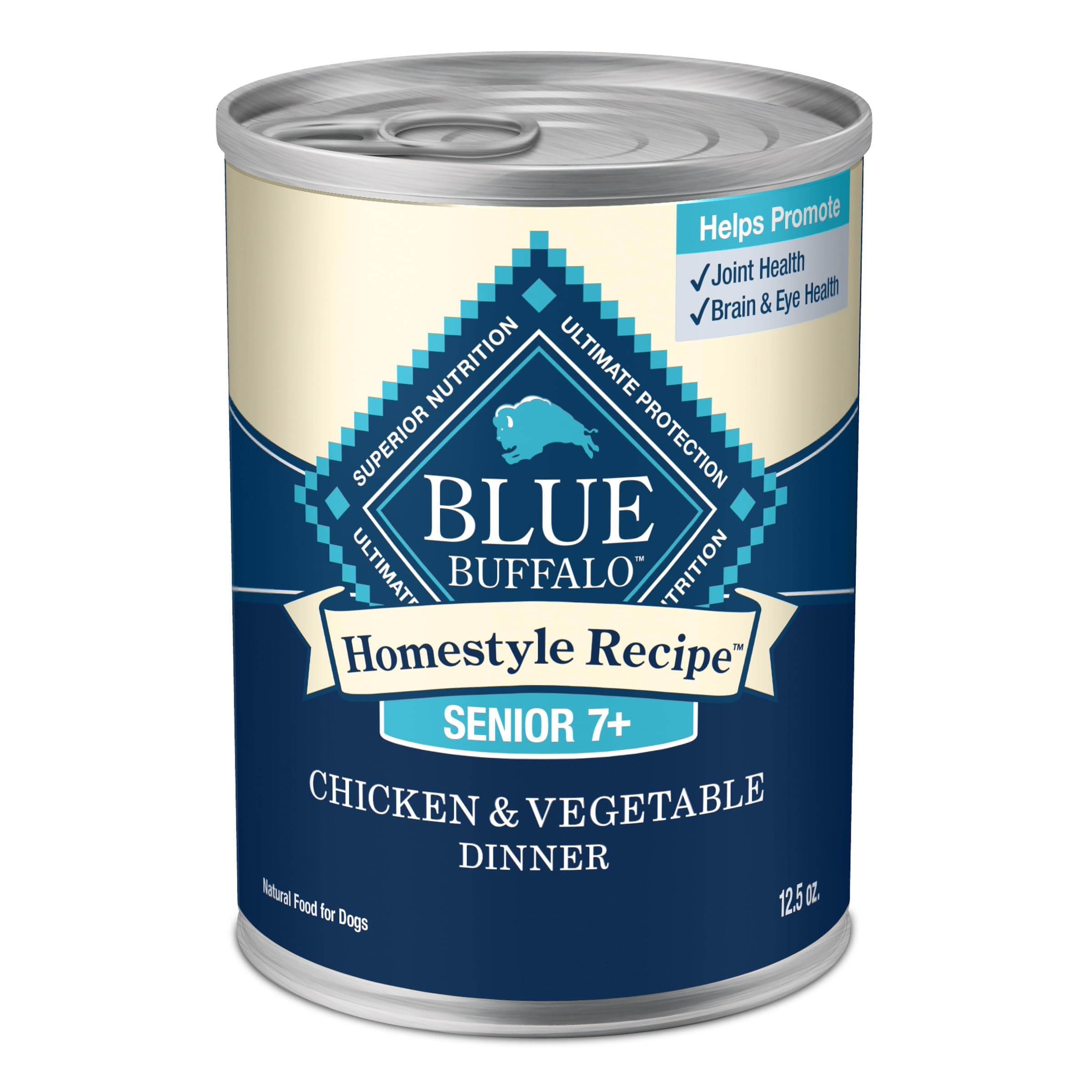 Homestyle Recipe Senior Wet Dog Food, Made with Natural Ingredients, Chicken Dinner with Garden Vegetables, 12.5-oz Cans (12 Count)