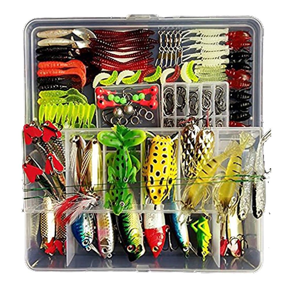 Freshwater Fishing Lure Kits,Topconcept 180Pcs Fishing Tackle Lots,Minnow Popper Pencil Crank RattleFor Trout Bass Salmon