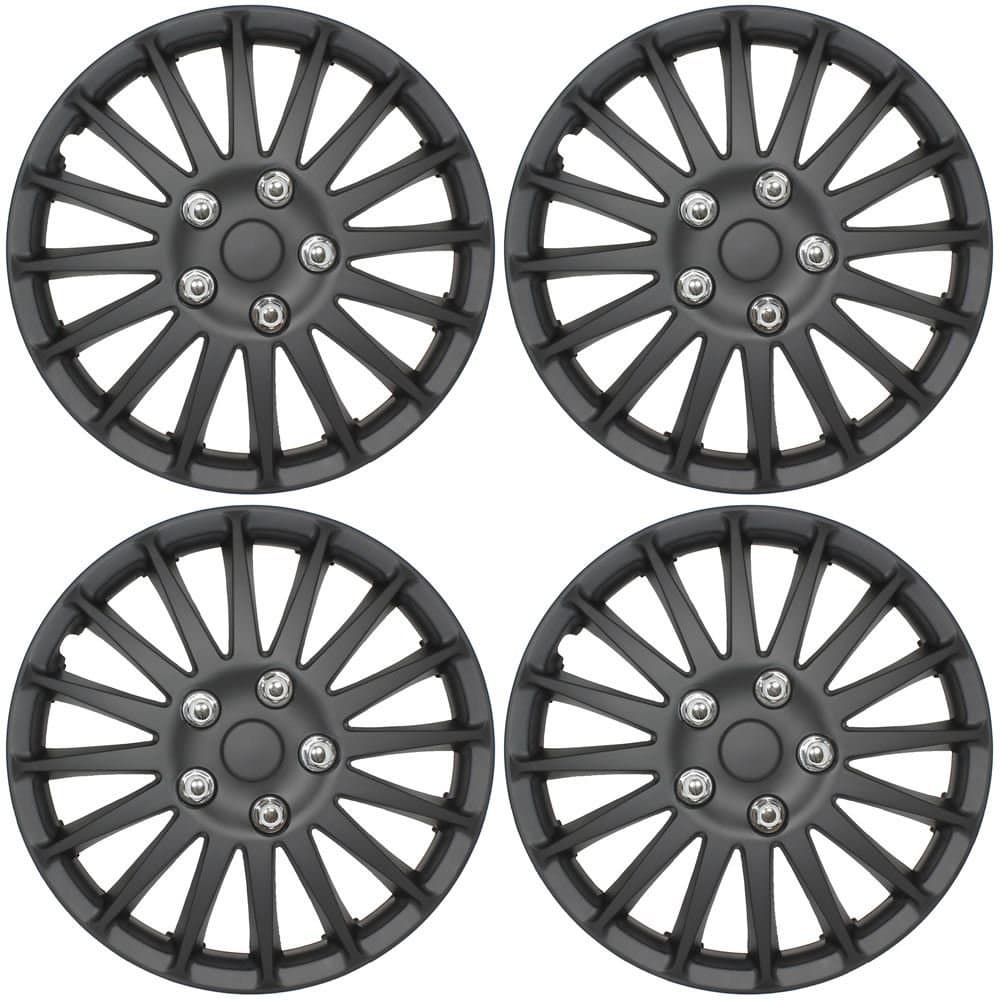 FIAT GRANDE PUNTO Car Wheel Trims Hub Caps Plastic Covers Lighting 14" Black