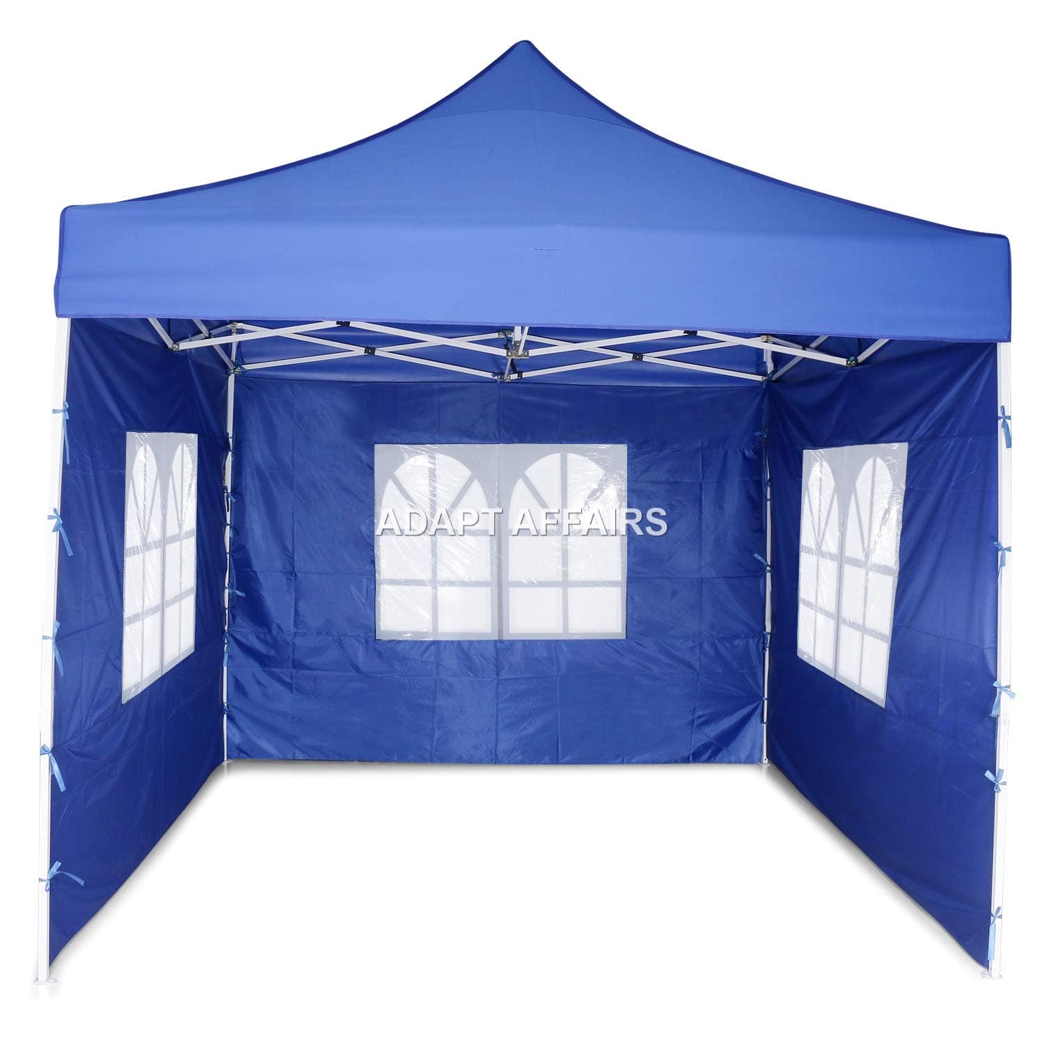 Invezo Gazebo Canopy Tent 10 x 10 feet with 3 European Side Covers Portable Outdoor Tent (Blue, Premium (28kgs))