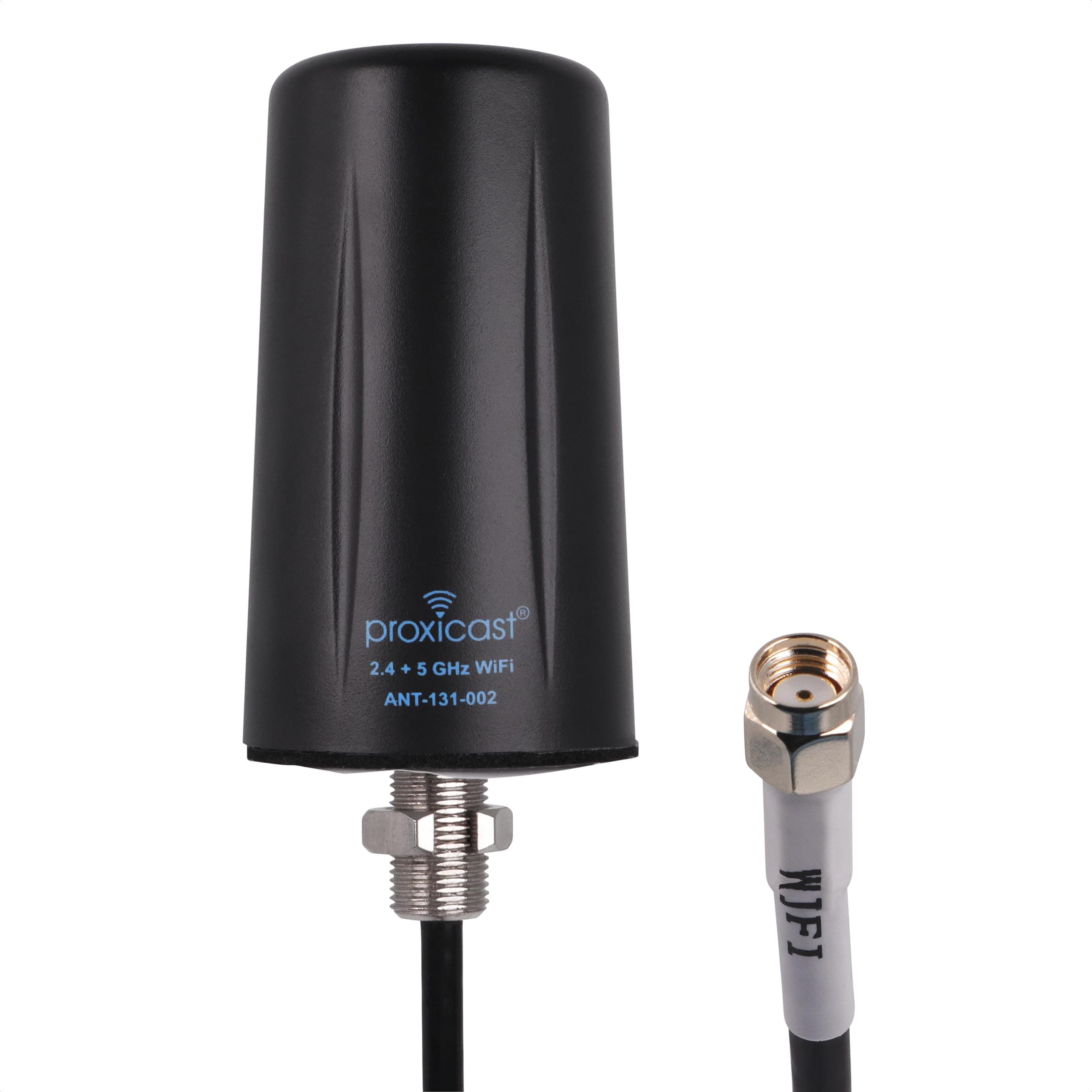 Proxicast Vandal Resistant Low Profile Dual Band 2.4/5.8 GHz Wi-Fi 802.11 b/g/n + ac Omni-Directional Antenna - 3-5 dBi Gain - Fixed Mount - 10 ft Coax Lead w/RP-SMA