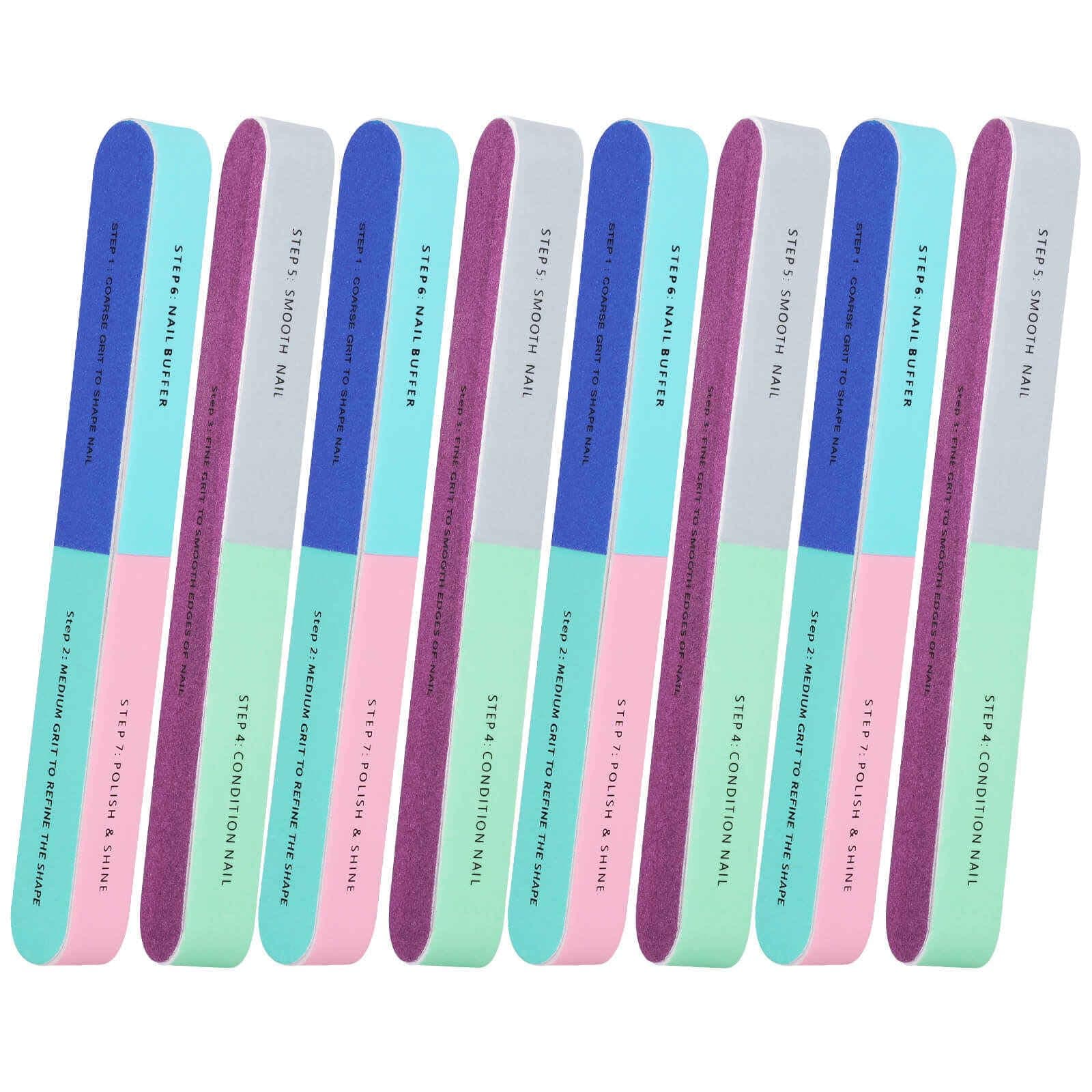 Professional Nail Buffer Block, Nail Buffer for Natural Nails, All-in-One Smooth & Buff & Shine for Nail Care, 8 Pack.