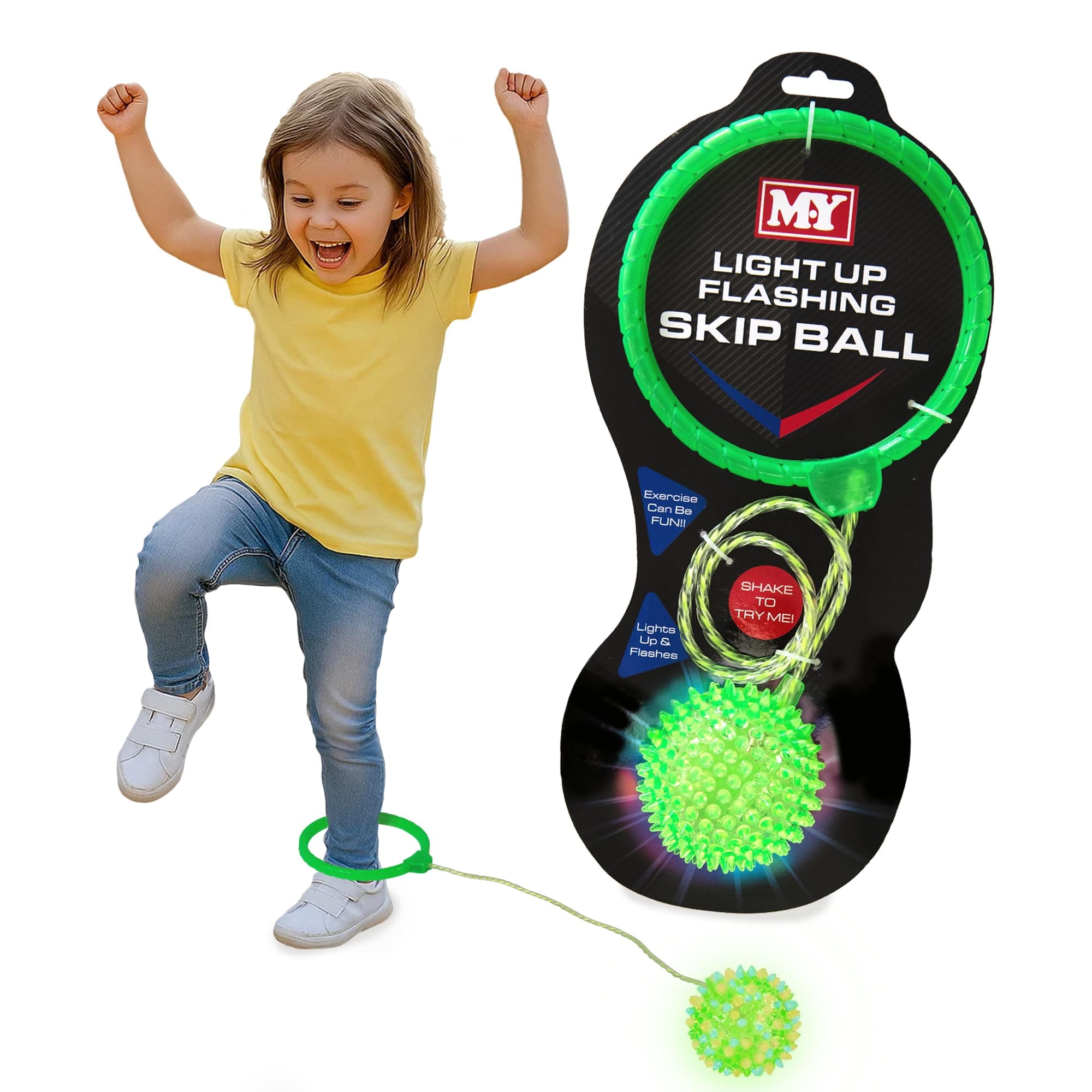 KandyToys Light Up Flashing Ankle Skip Ball Kids Skipping Toy
