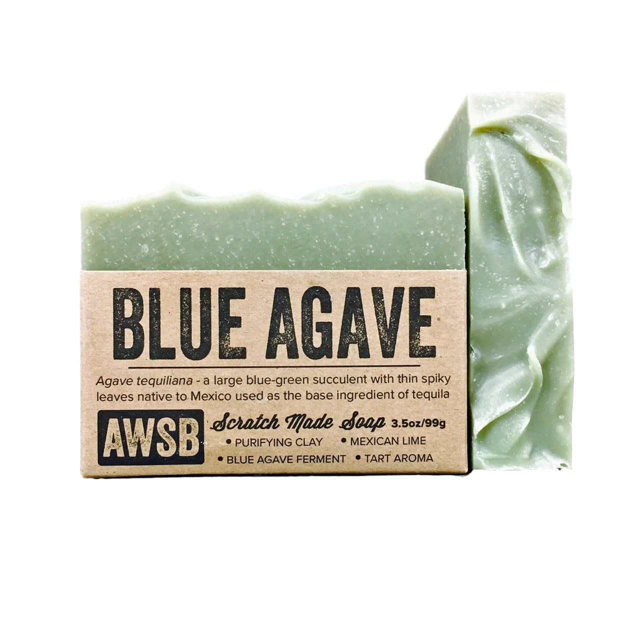 A Wild Soap Bar Blue Agave Bar Soap with Mexican Lime, Vegan, All Natural with Organic Ingredients, Handmade