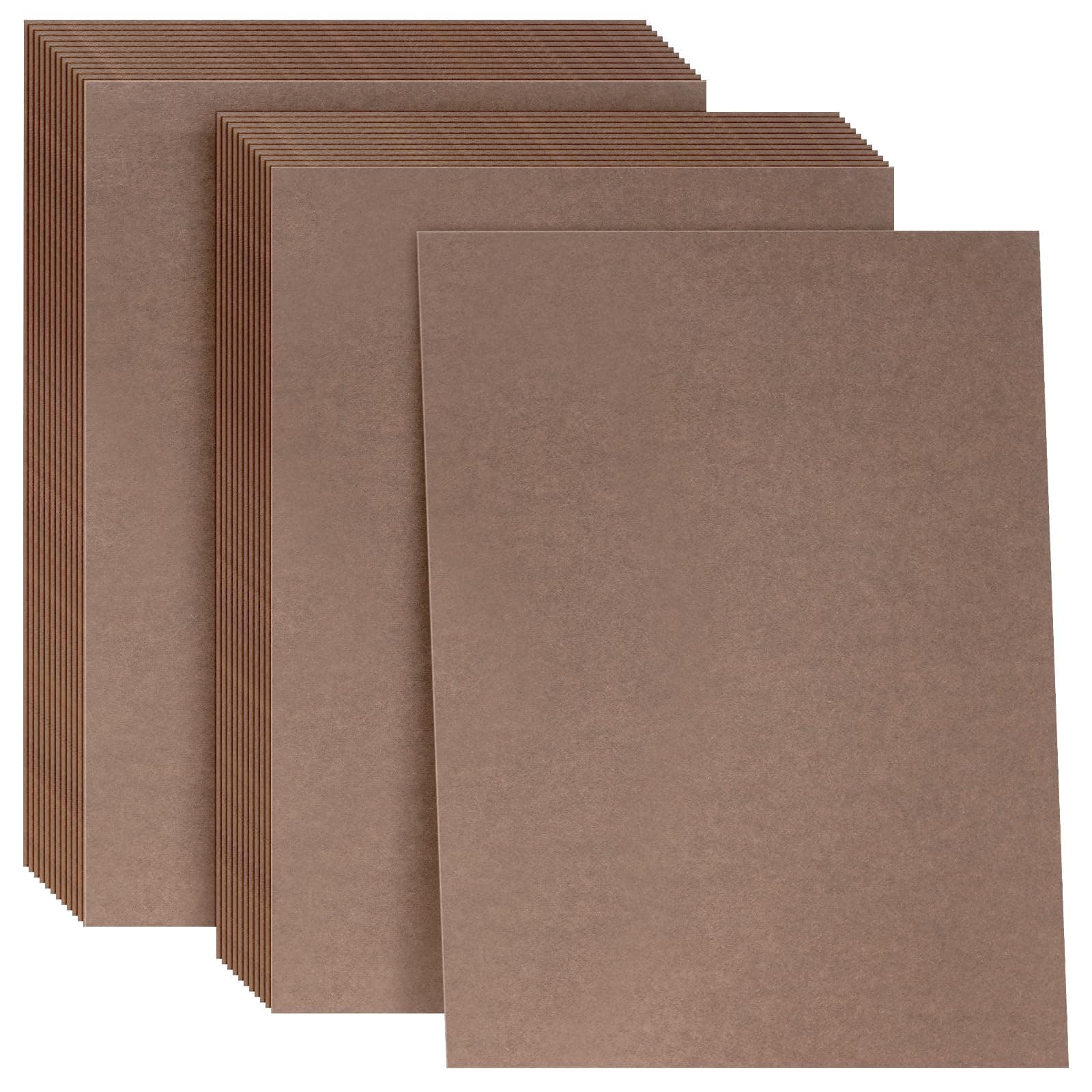 FSWCCK 100 Sheets Dark Brown Kraft Cardstocks, Letter Size Thick Card Stock Paper Cover for DIY Craft Projects, Cards Making and Invitations, 8.5 x 11 Inch (100 Sheets Dark Brown)