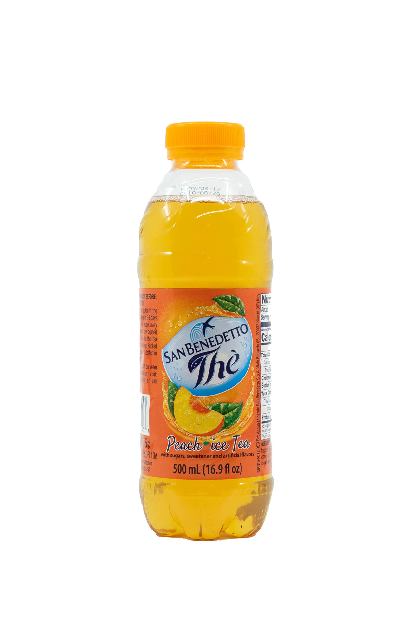 Sparkling Flavor Peach Ice Tea, Bottled Peach Iced Tea Drinks, Ice Tea Drinks, Product of Italy PACK OF 12