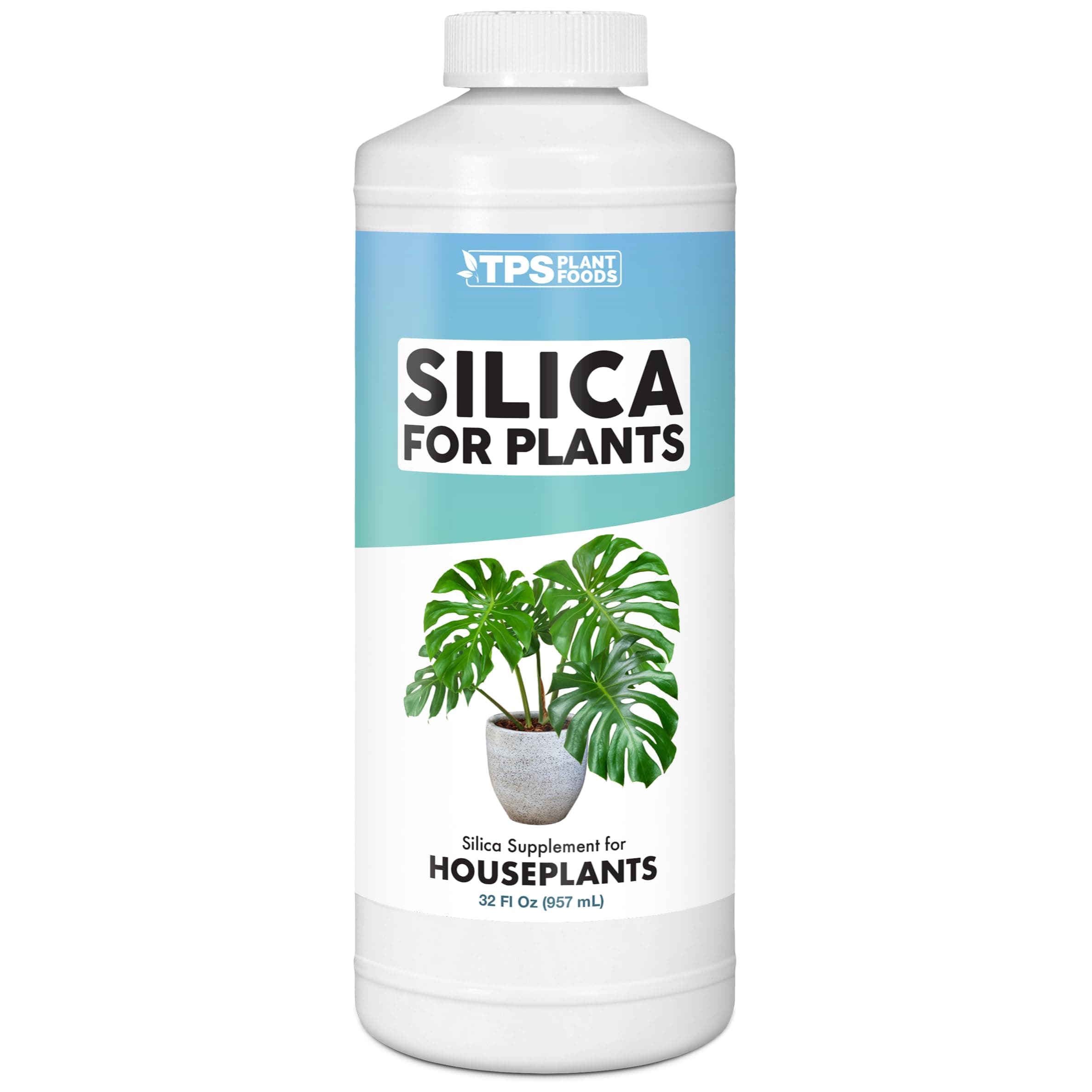 Silica for Houseplants, Liquid Silicon Plant Food for Strong Stems and Healthy Leaves, Liquid Plant Fertilizer, 32 oz (1 Quart)