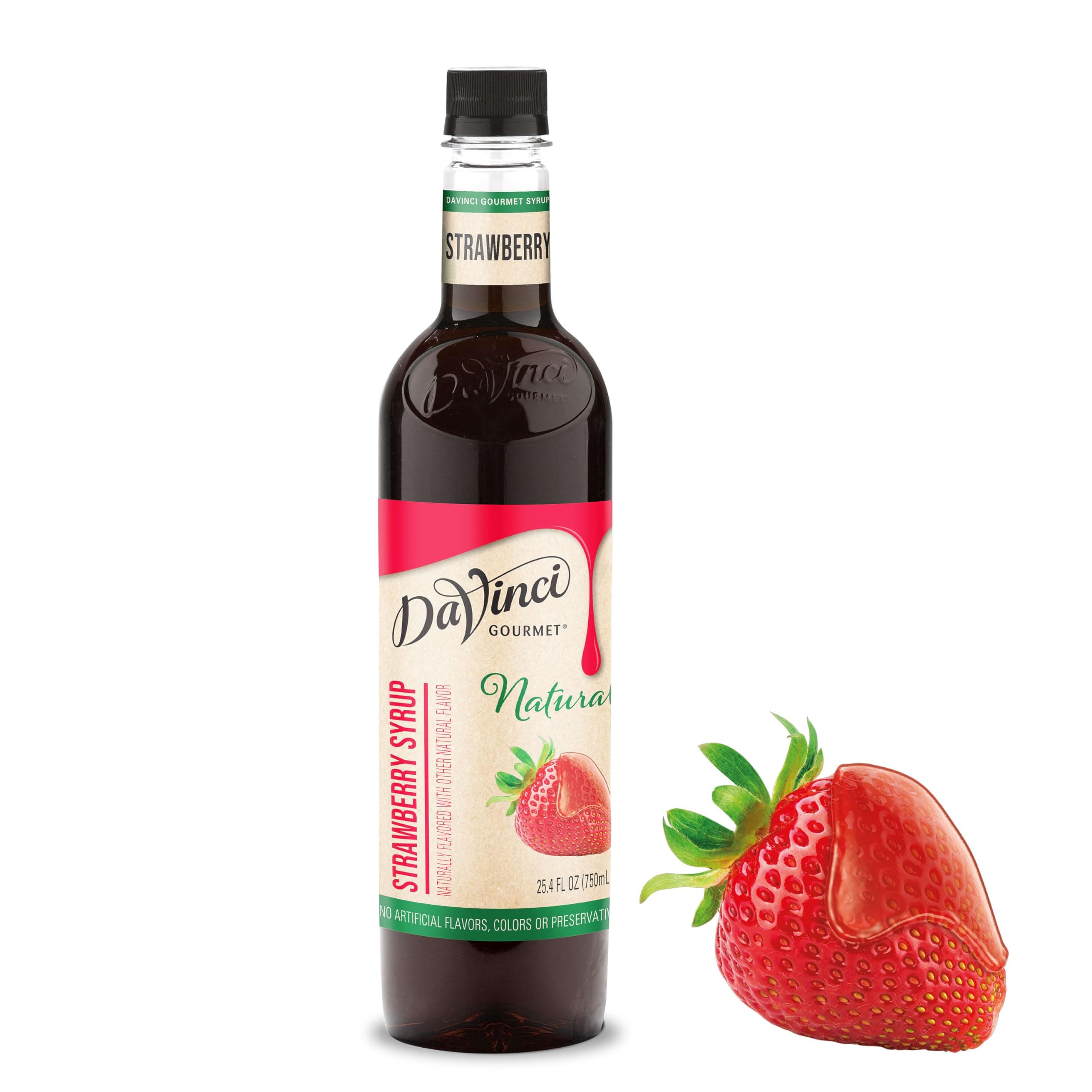 DaVinci Gourmet Naturals Strawberry Syrup, 25.4 Fluid Ounces (Pack of 1)