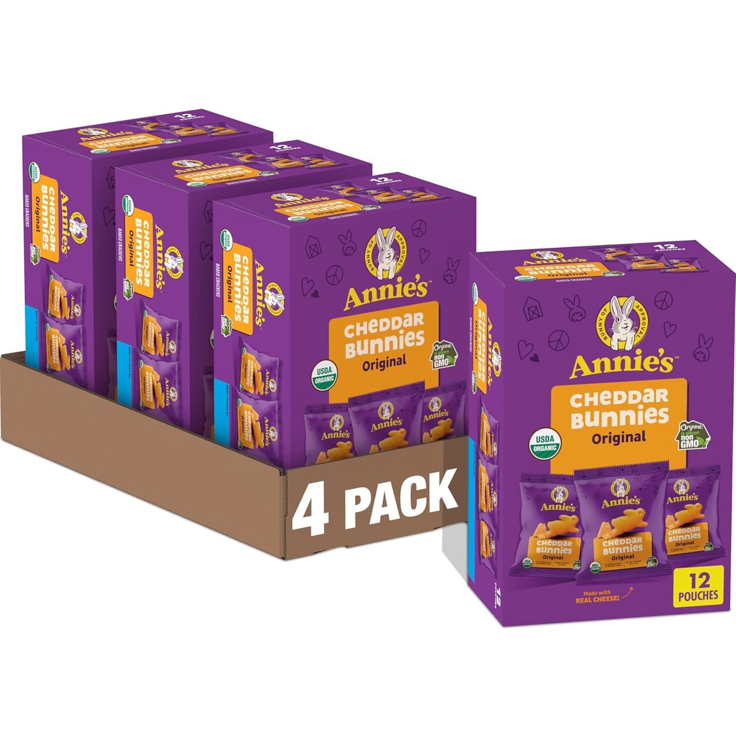 Annie's Organic Cheddar Bunnies galletas al horno