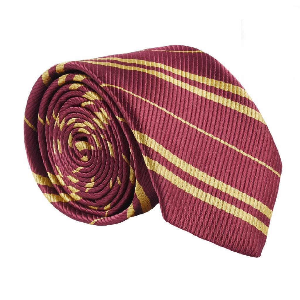 BesmonStriped Tie For Cosplay|Magic Costume|Halloween|Christmas Party,As a Gift For Daily Use (Red+Gold)