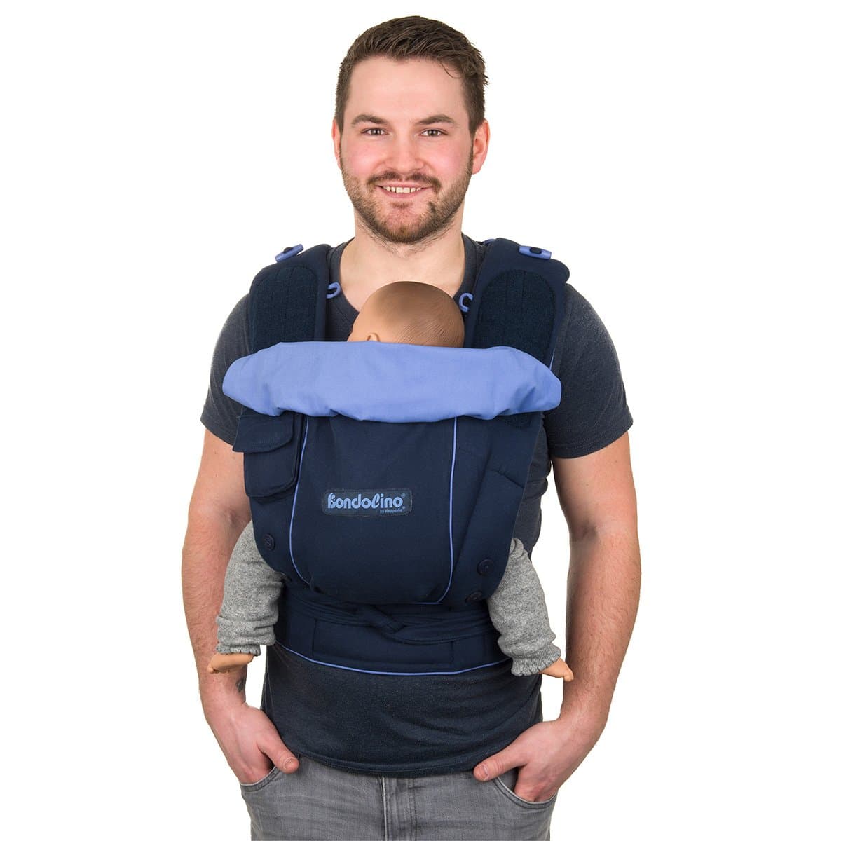 Hoppediz® BONDOLINO® Classic marine/light blue - Baby Carrier