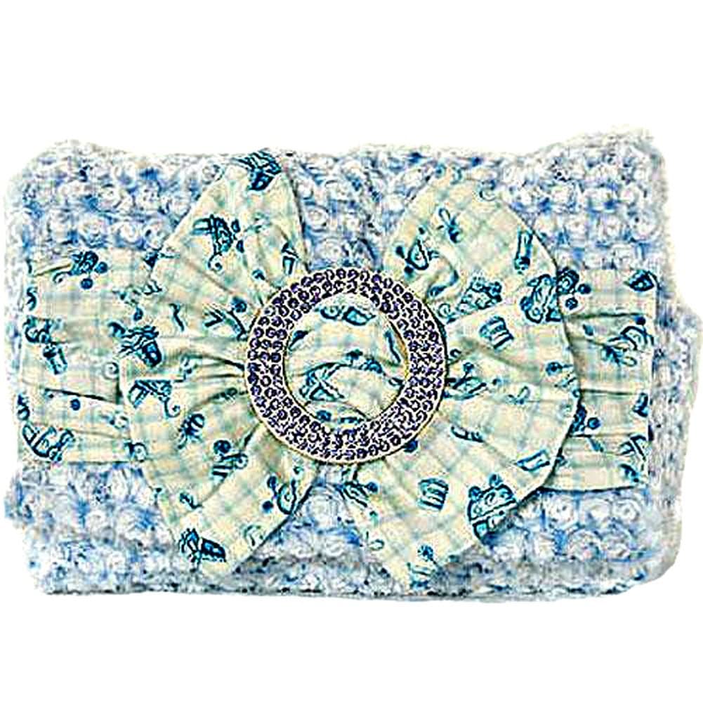 Spoiled Little Mama Light Blue Print Diaper Bag Tote