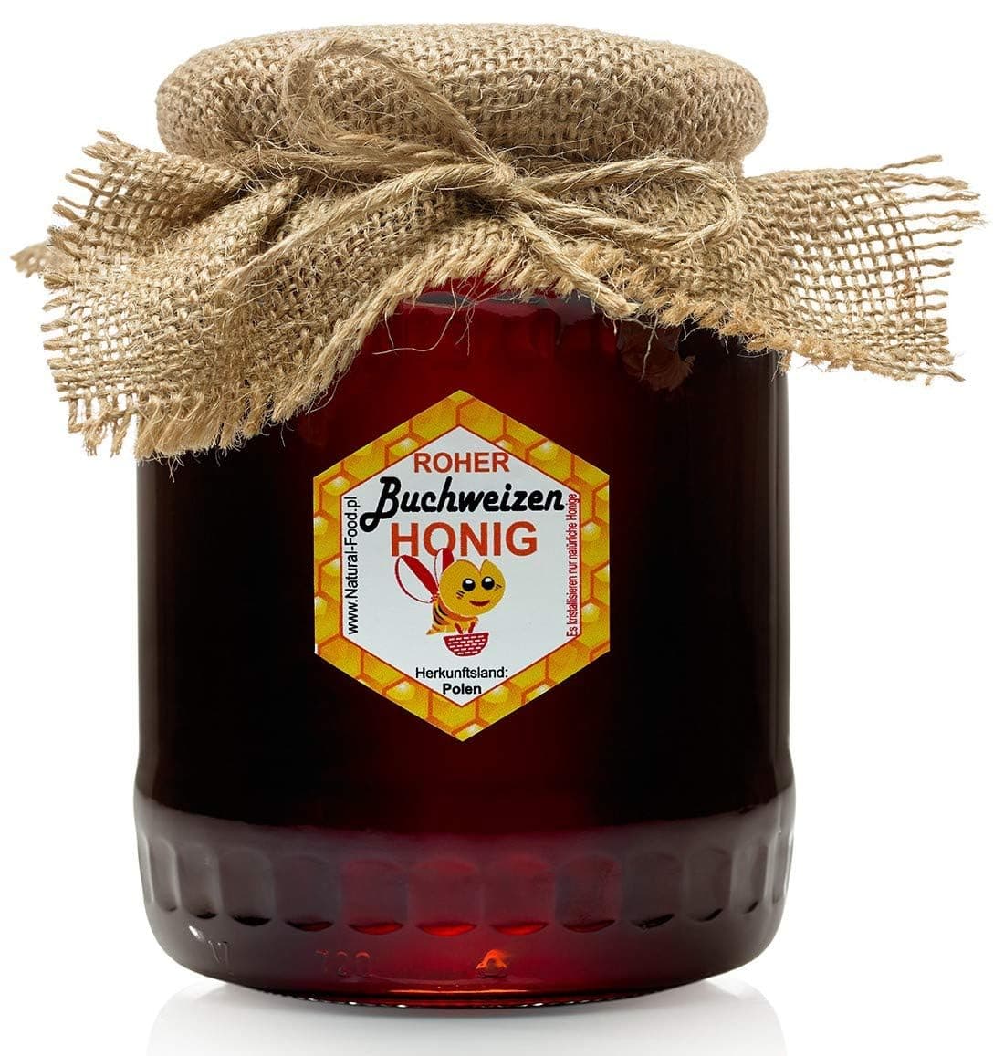 RAW HONEY | 1,1kg | Buckwheat Honey in glass jar | Absolutely Pure, Raw, Natural, Unpasteurized | Fresh | Made by Bees |