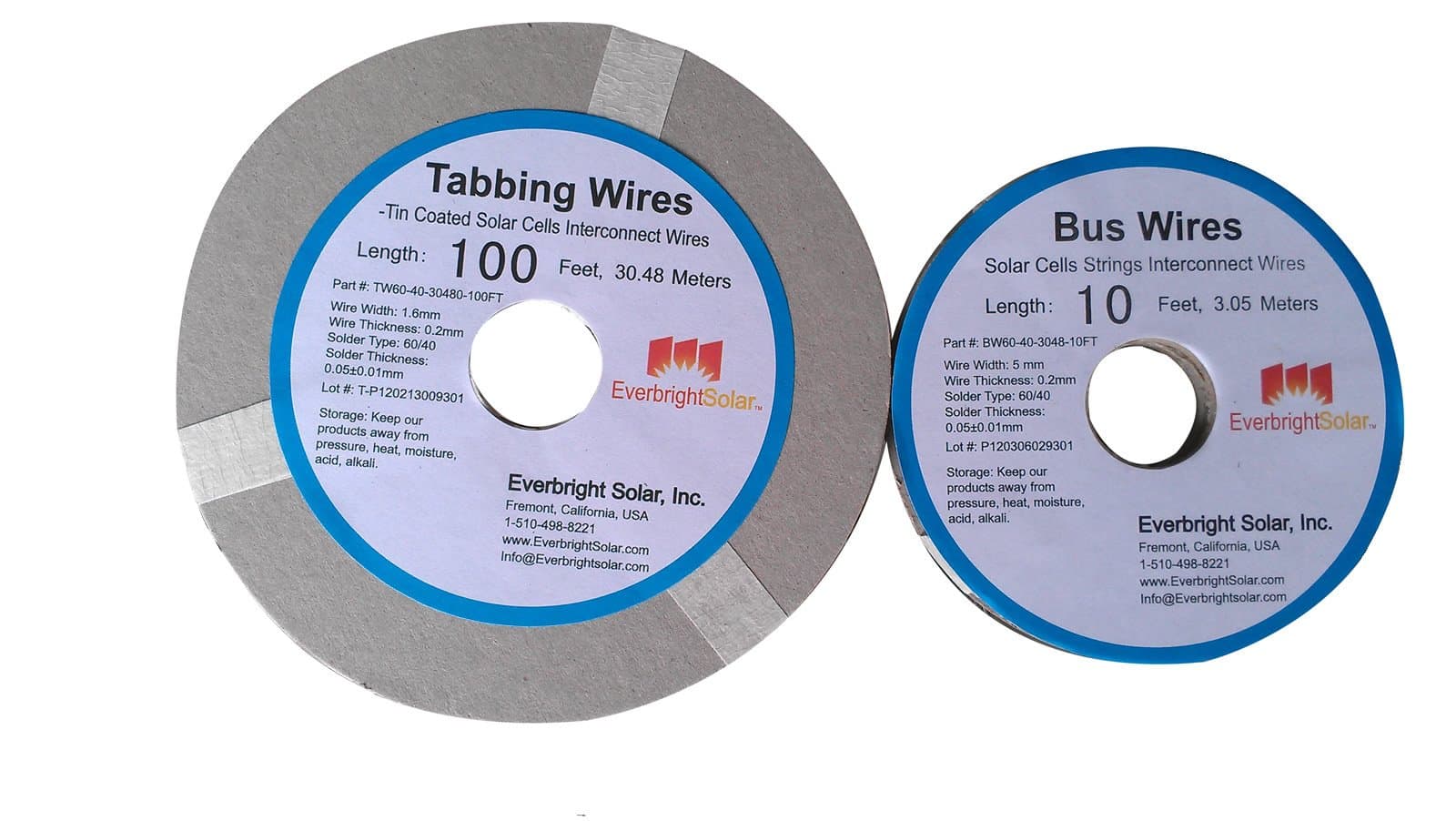 100ft Tabbing Wire+ 10ft Bus Wire Pre-coated with Tin for DIY Solar Cells Panel