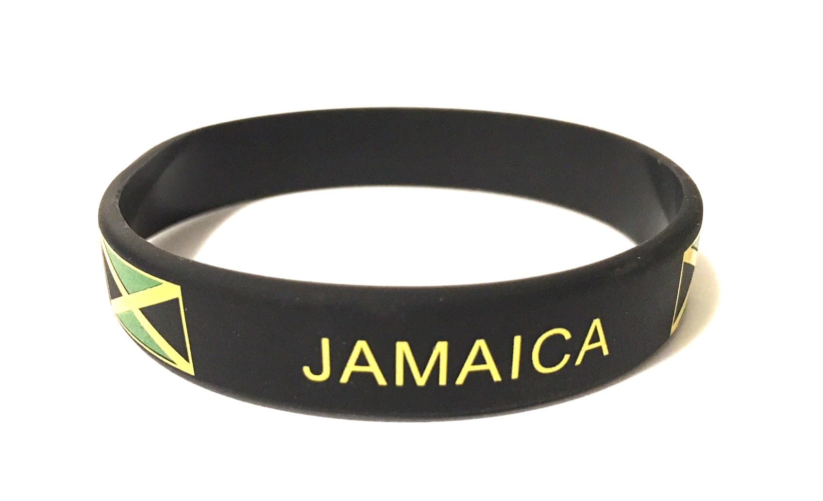 Jamaica Flag Style Wristband, Jamaican Flag, Rastafarian Style,Silicone Wristband