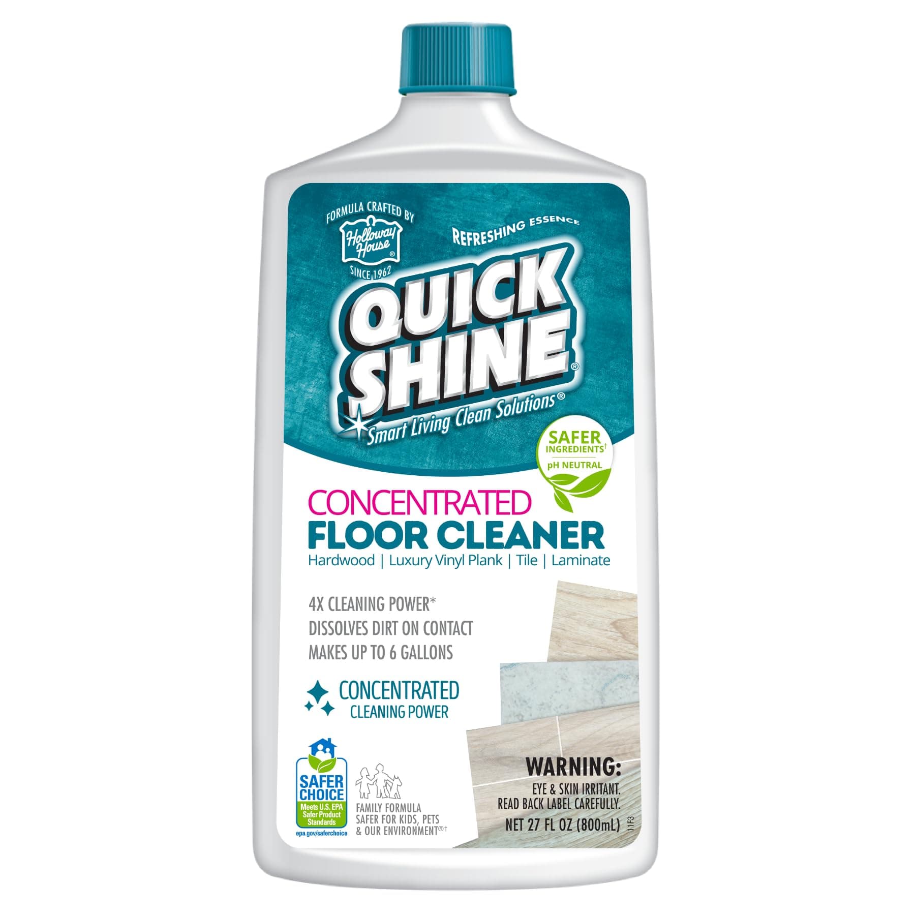 Multi Surface Concentrated Floor Cleaner 27oz Use on Hardwood, Laminate, Luxury Vinyl Plank LVT, Tile & Stone Dirt Dissolving & Powerful Cleaning Makes 27 Gallons