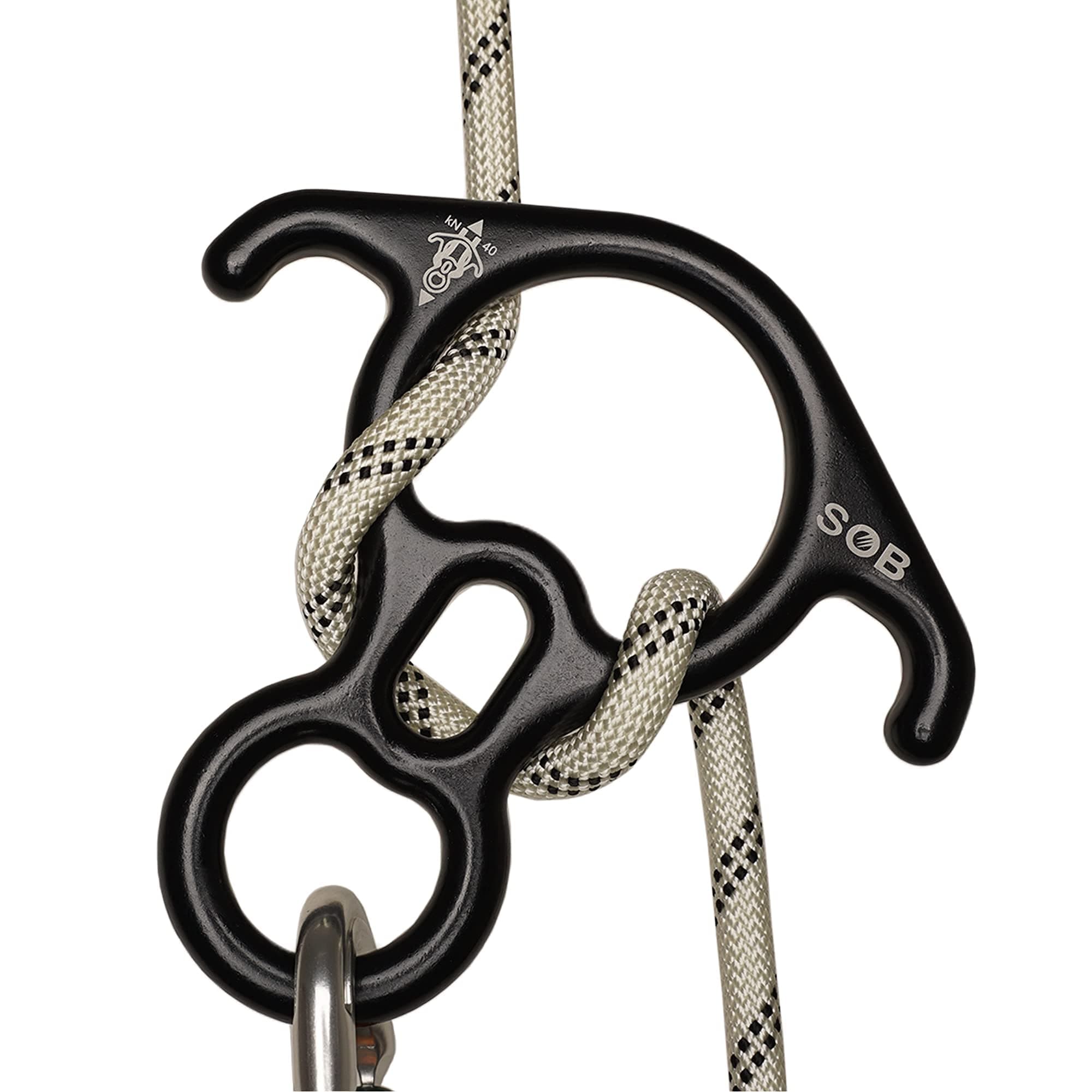 SOB Rescue Figure 8 Descender Belaying Belay Device Rock Climbing Rappelling Gear Aluminum Magnesium Alloy for Climbing,High Rescue,Mountaineering