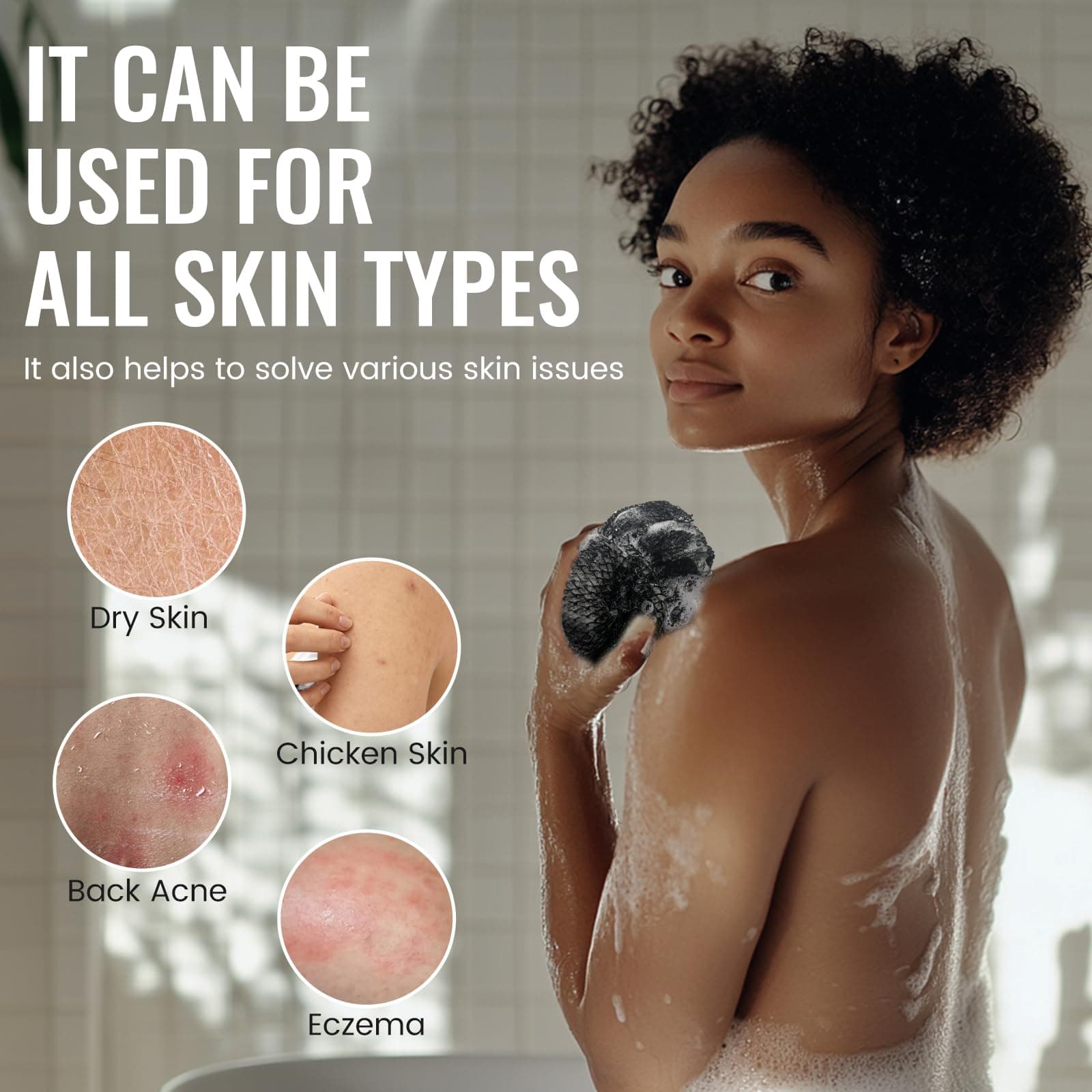 2 Pieces African Net Sponge, African Exfoliating Net Rip-Resistant Loofah Exfoliating, Body Back Scrubber for Shower, Long Nylon Exfoliating Back Washcloth Towel for All Skin Daily Use