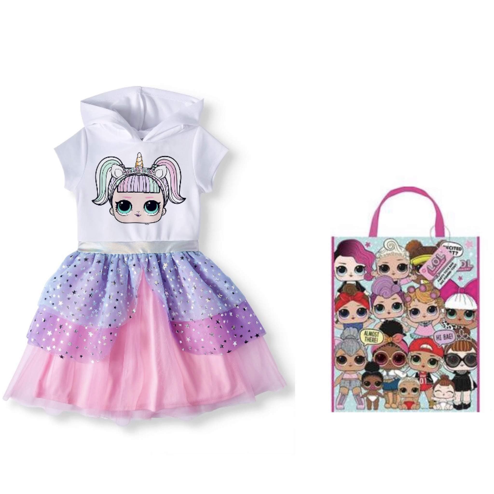 LOL Suprises CostumesLOL Surprises Halloween Dress Tutu Costume, Trick Or Treat Bag Size 7/8 White