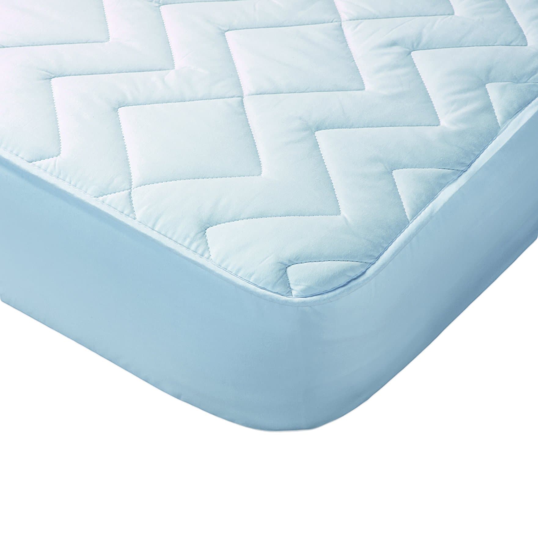 Kamasana Padded Mattress Top Cover, Cotton-Polyester, White, 200x160x30 cm