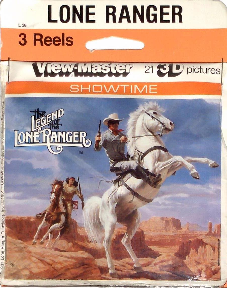 The Legend of the Lone Ranger 3d View_Master 3 Reel Packet