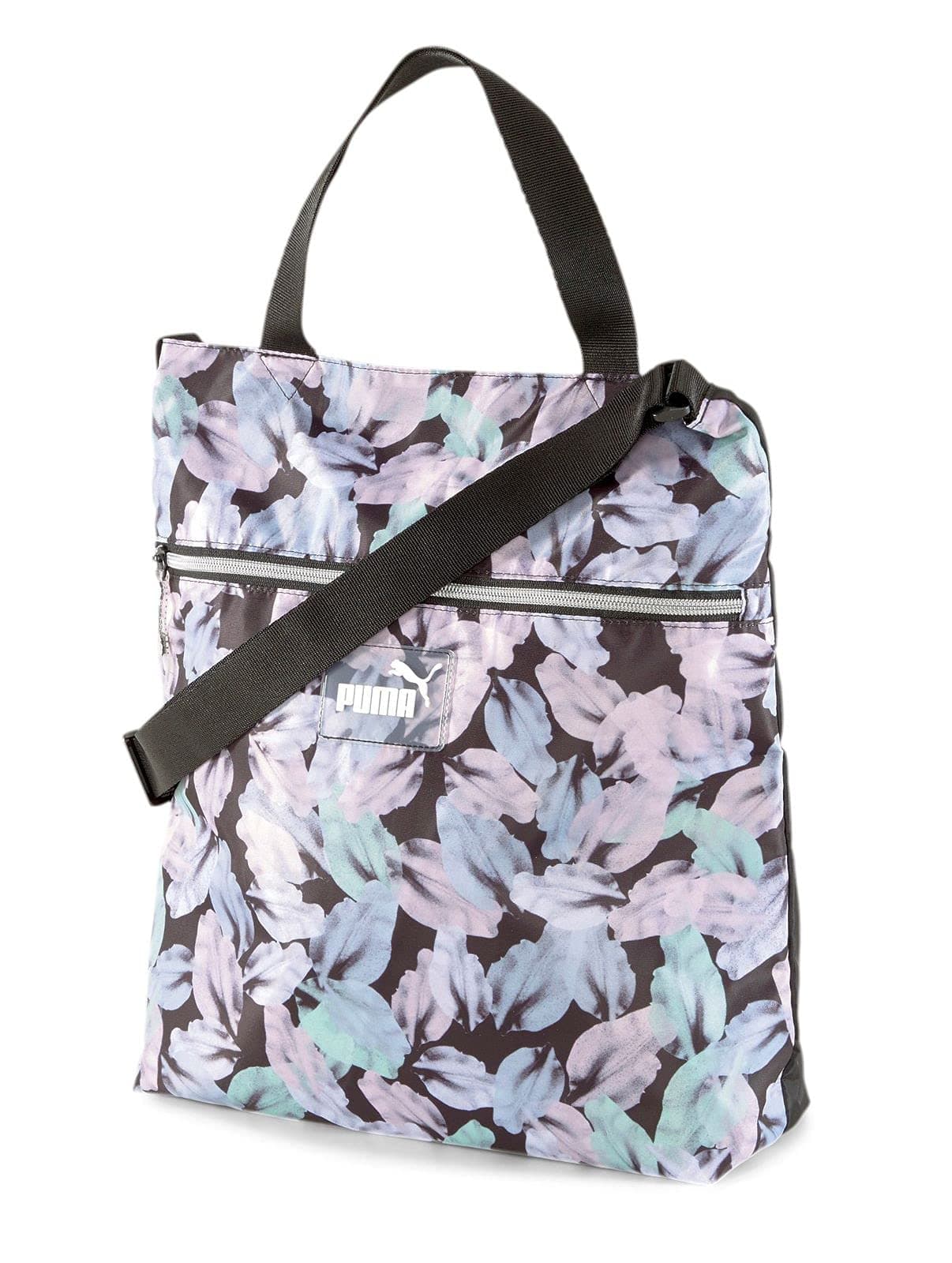 PUMA WMN Core Seasonal Shopper Puma Black-Leaf Aop