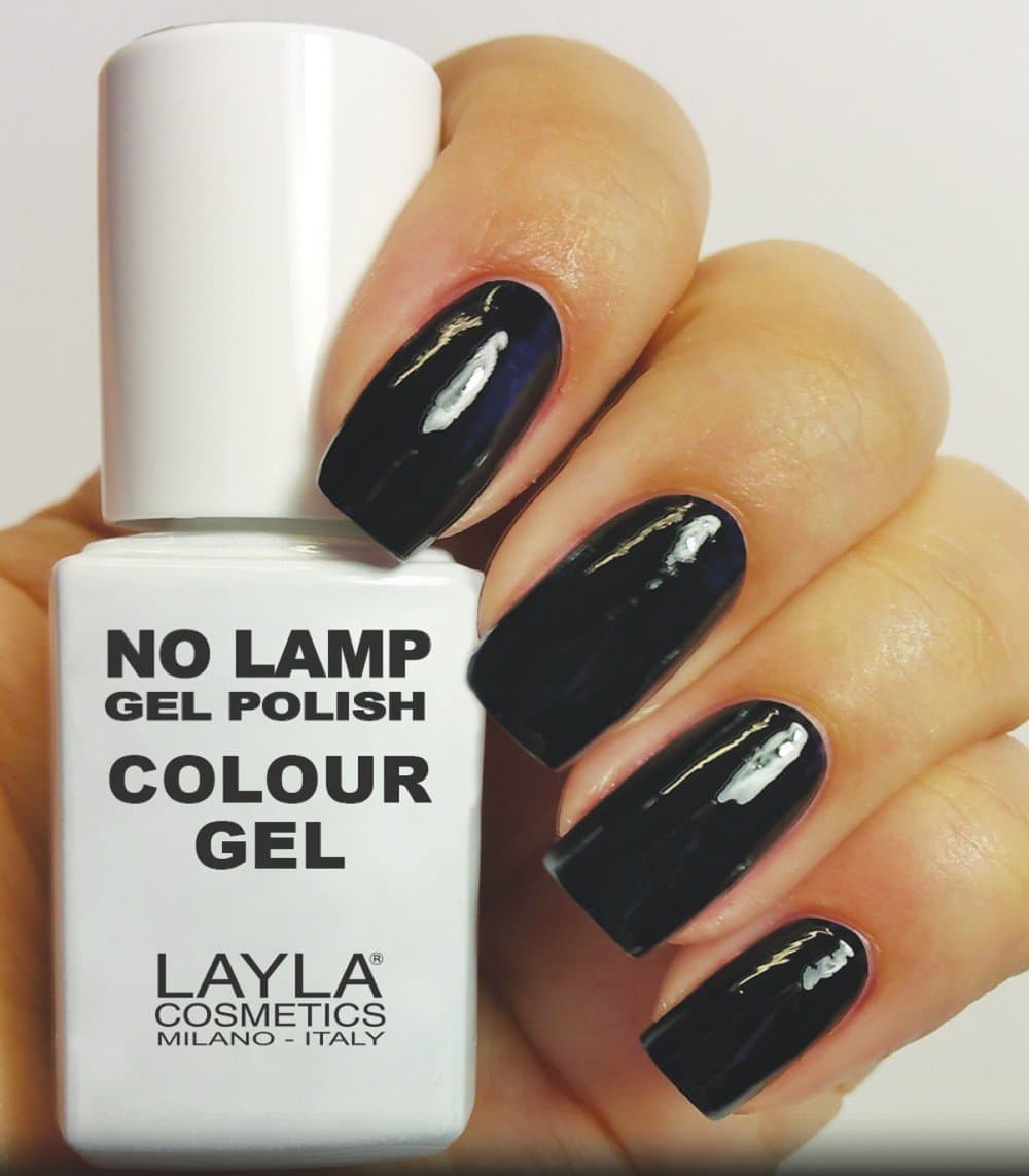 Layla Cosmetics Milano No Nail Lamp Gel Polish Carbon Black