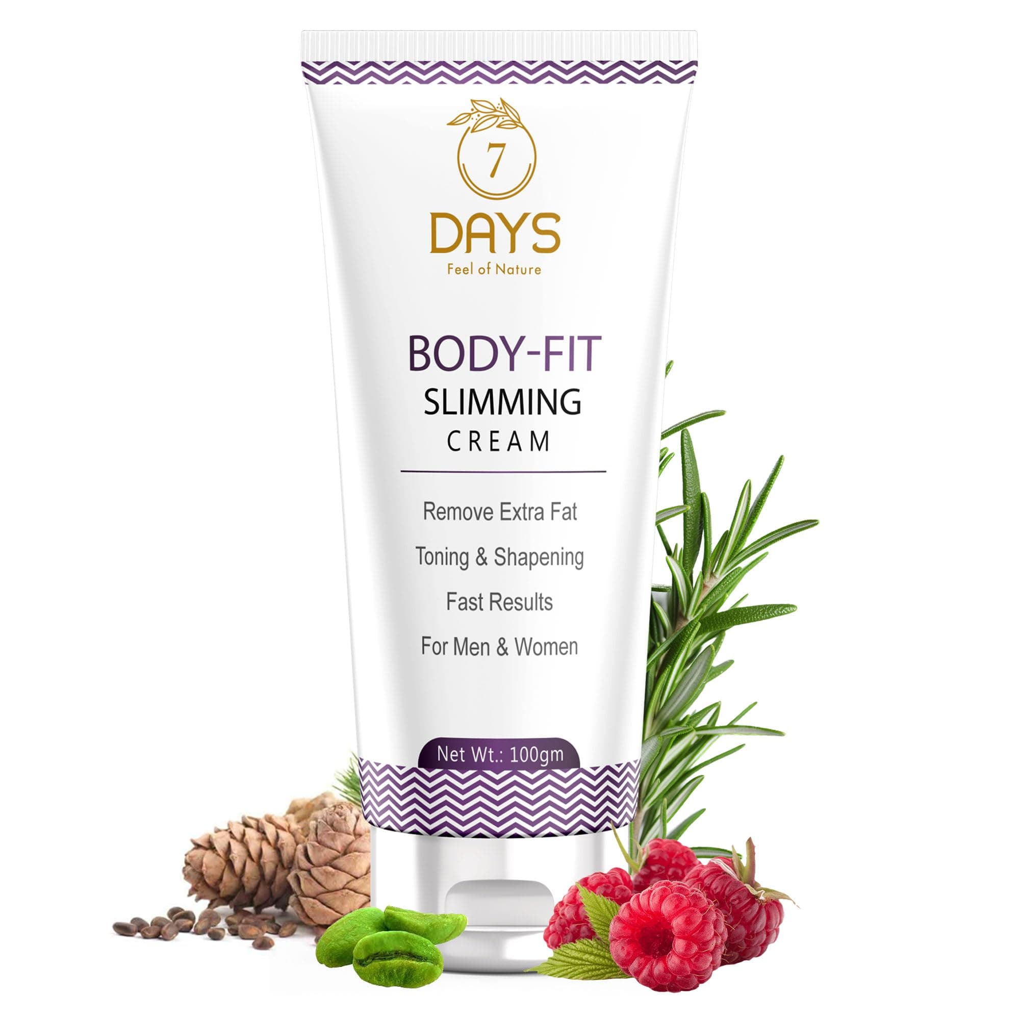 7 Days NATURAL Body Fit Slimming Cream for Men & Women | Remove Extra Fat | Toning & Shapening(100 Gm)
