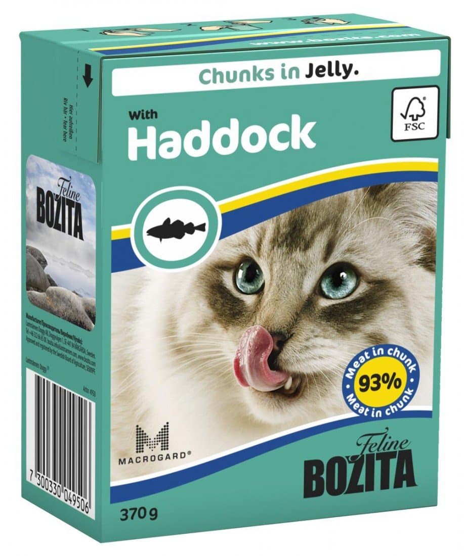 Bozita Robur Chunks in Jelly with Haddock Wet Cat Food » 16x370g