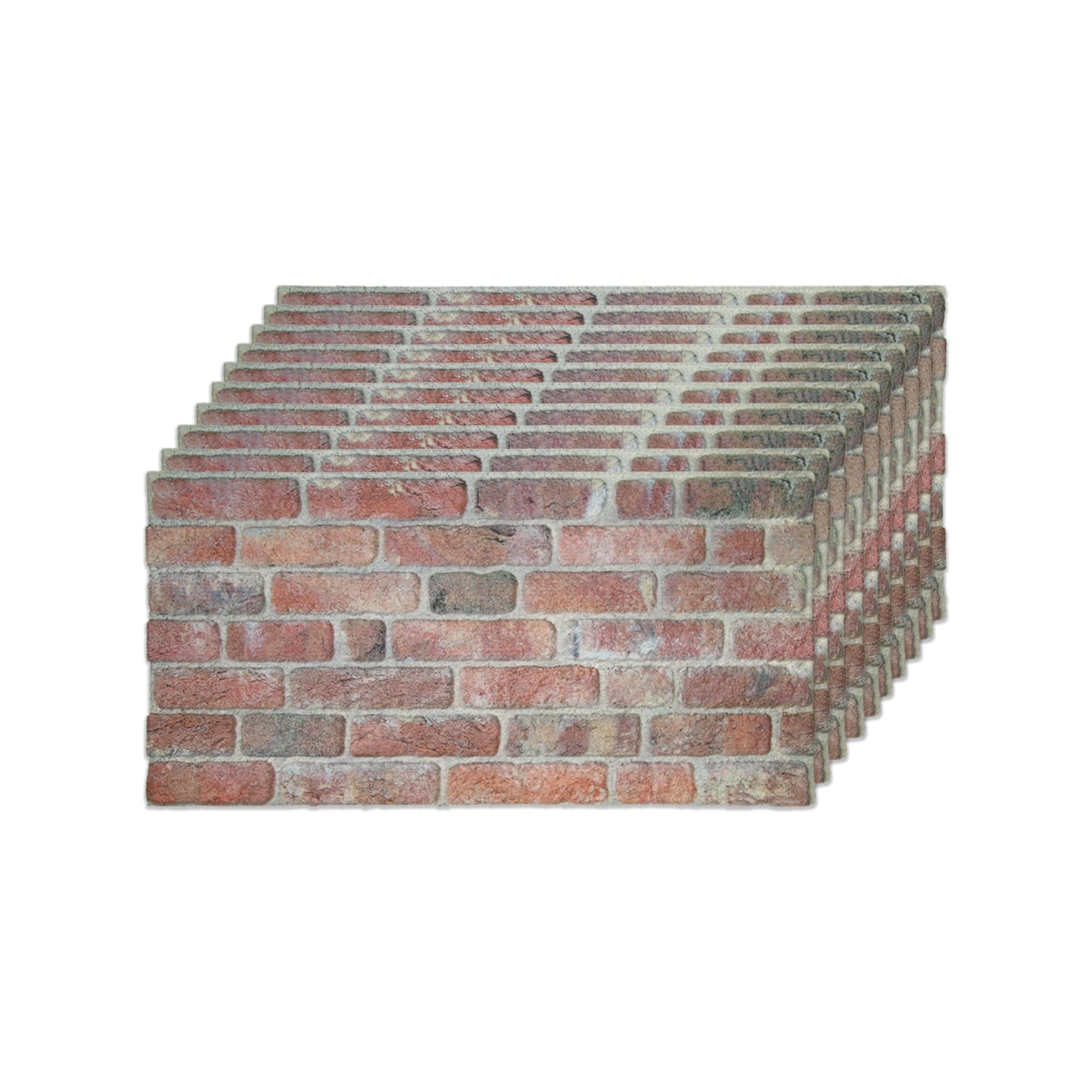 IZODEKOR 3D Wall Panels Brick Effect - Cladding, Stone Look, Styrofoam Facing for Living Room, Kitchen, Bathroom, Balcony, Bedroom, Back of Counter | Stone Bridge (10 x Panels) - Covers 53 sq ft