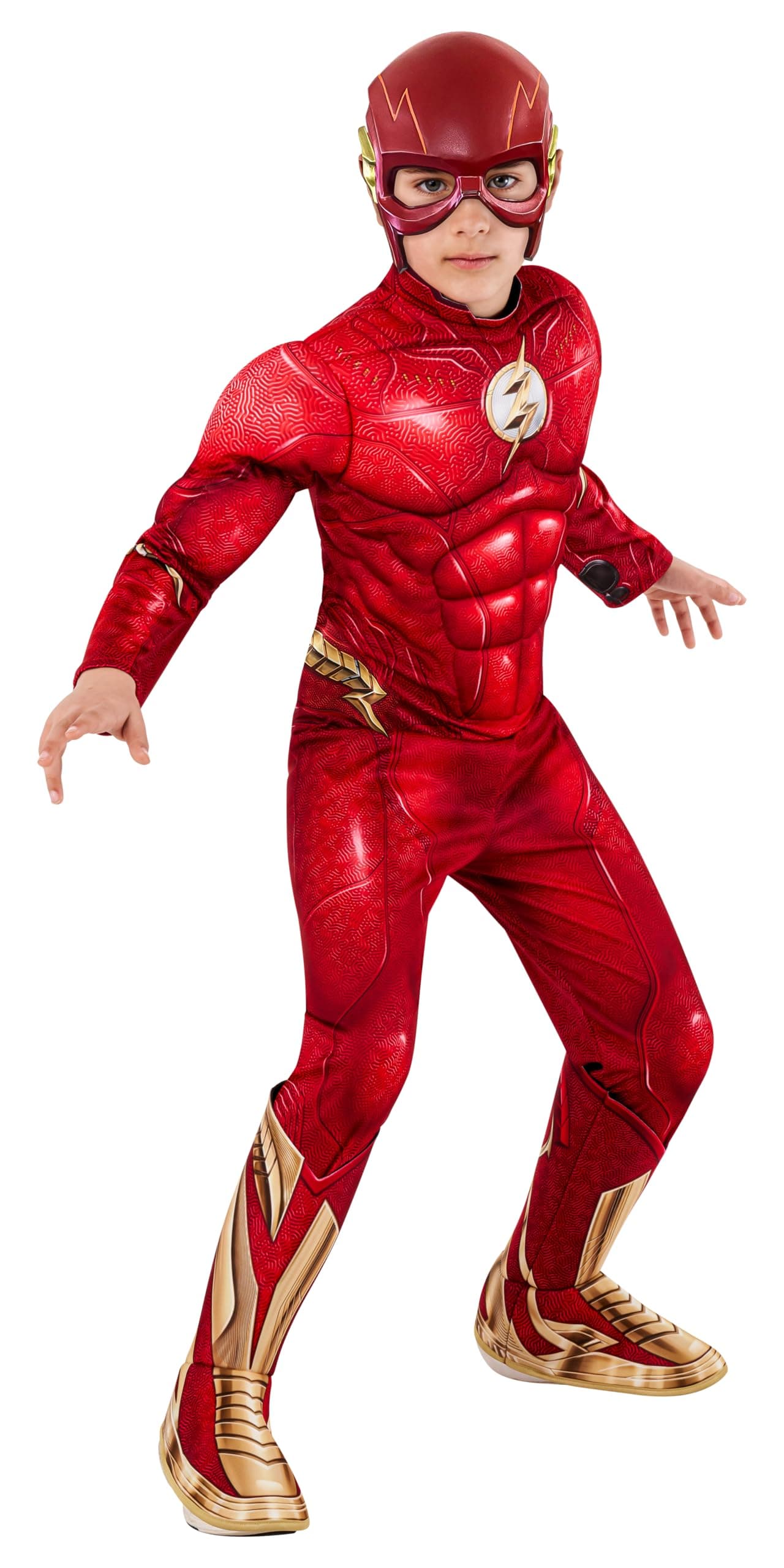 Rubies DC The Flash Movie: The Flash Deluxe Costume for Kids, Boy's Medium