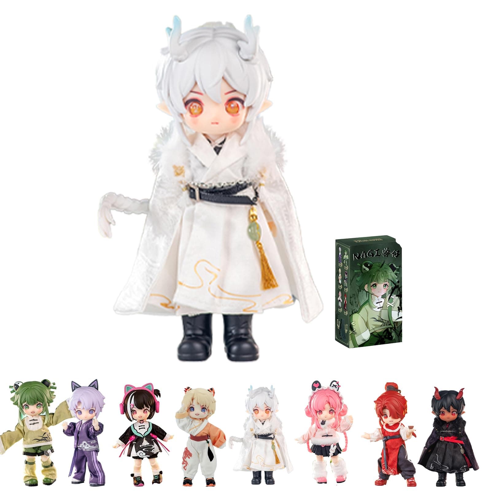 1/12 BJD Dolls Blind Box,Kawaii MJD BJD Dolls NAGI Series-3 1/12 Ball Jointed Doll Collectable Action Figure Posable Dress Up Doll for Girls Gift Toys