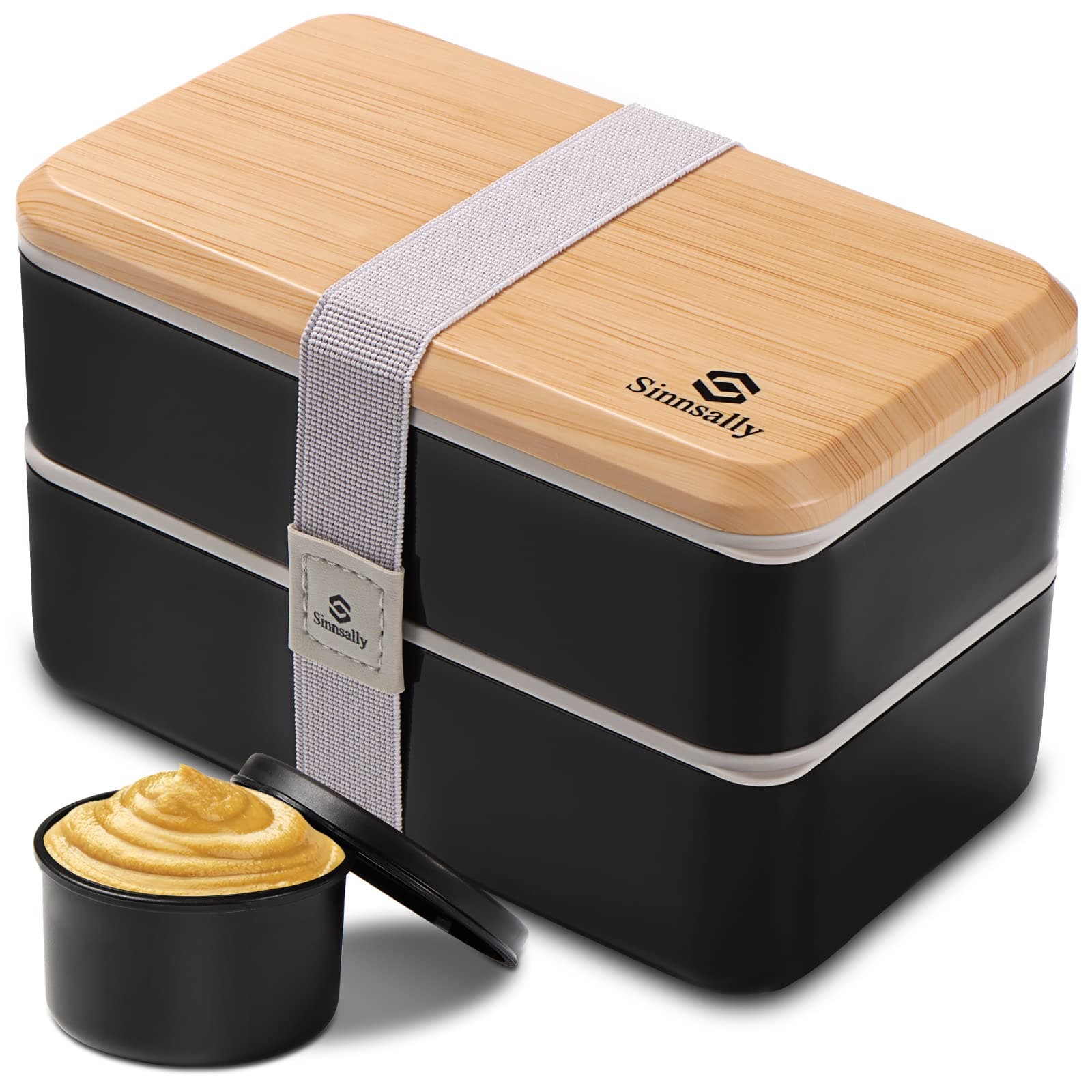 Bento Box Adult Lunch Box with Compartments for Women & Men,(47oz)Stackable Japanese Bento Lunchbox,Rectangle Lunchable Food Container with Utensil Set,Leak-Proof & Microwave/Dishwasher Safe