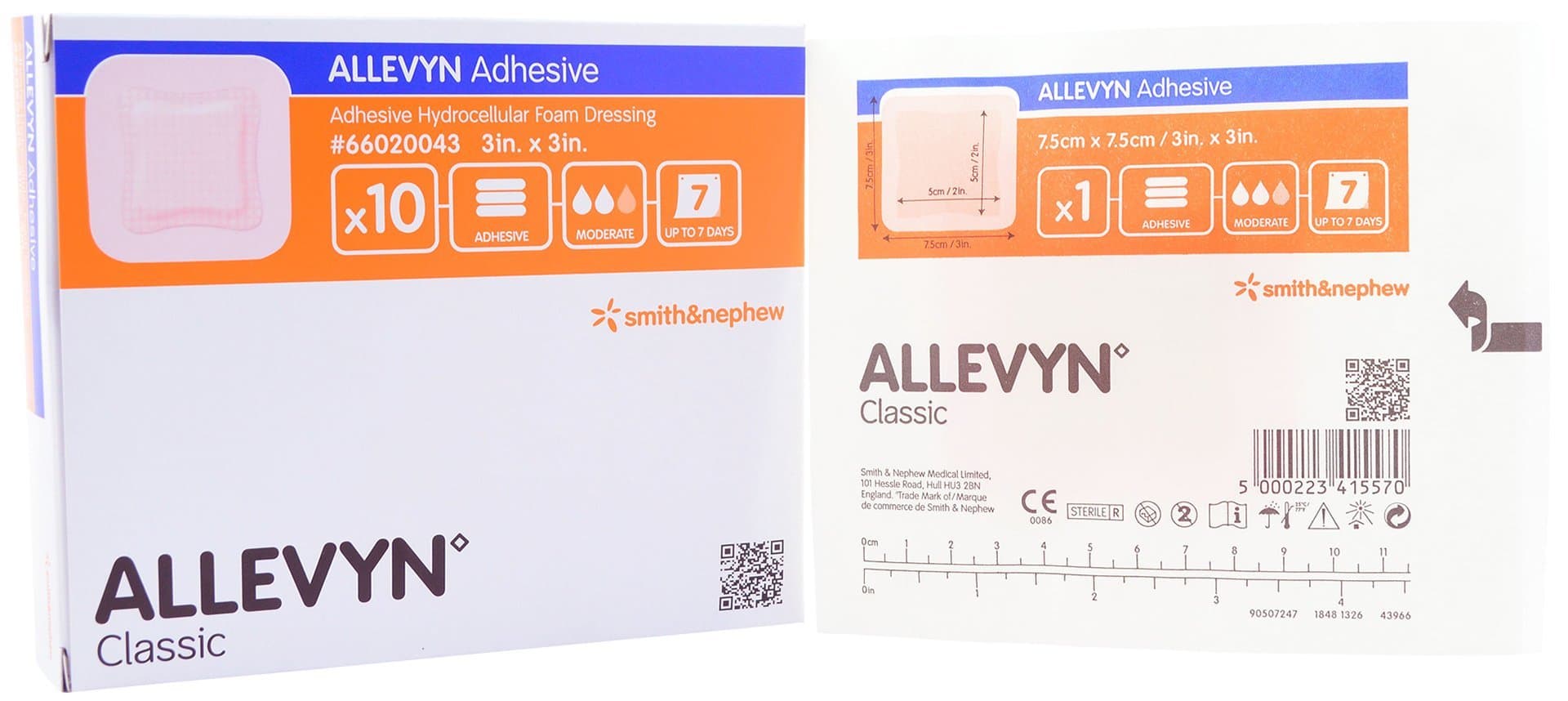The Smith & Nephew Wound Care Incorporated Dressing Adhesive Allevyn 3"x3" - 66020043
