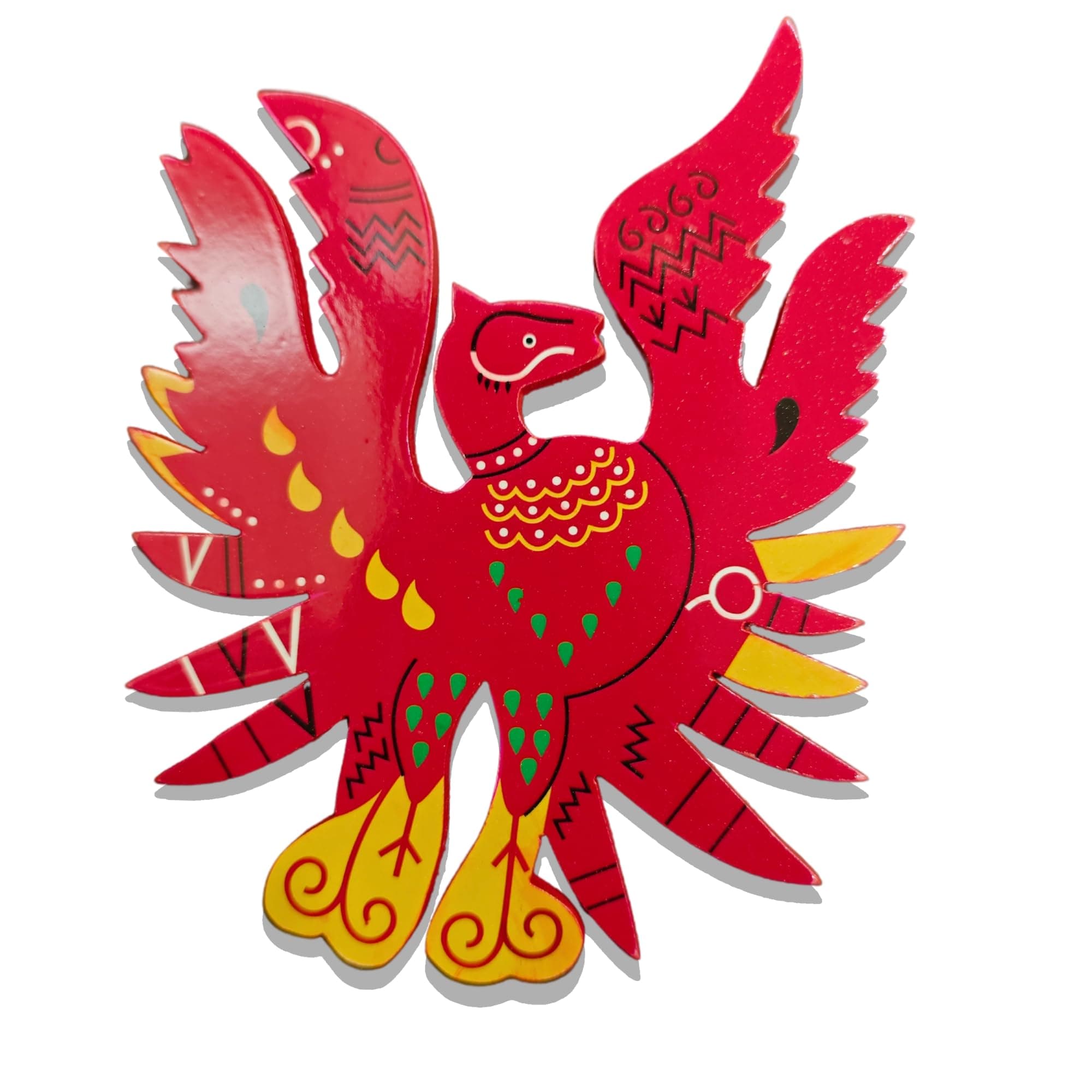 Plus Value Red Phoenix Bird Symbol of Fame, Name, Reputation Feng Shui Product for Home & Office (Size: 6 Inches)