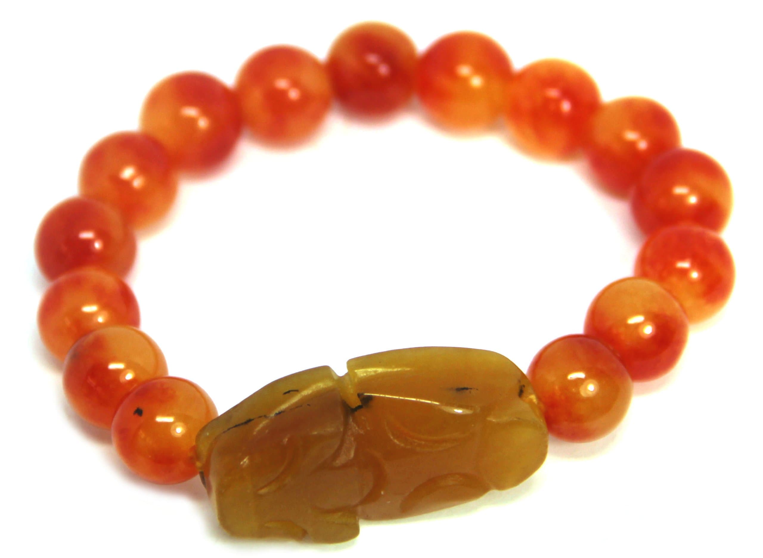 Pi Xiu, Pi Yao, Dragon Chinese, Lucky Bracelet, Protection, Courage, Success, Handmade, Stretch Bead Bracelet, (S5799)