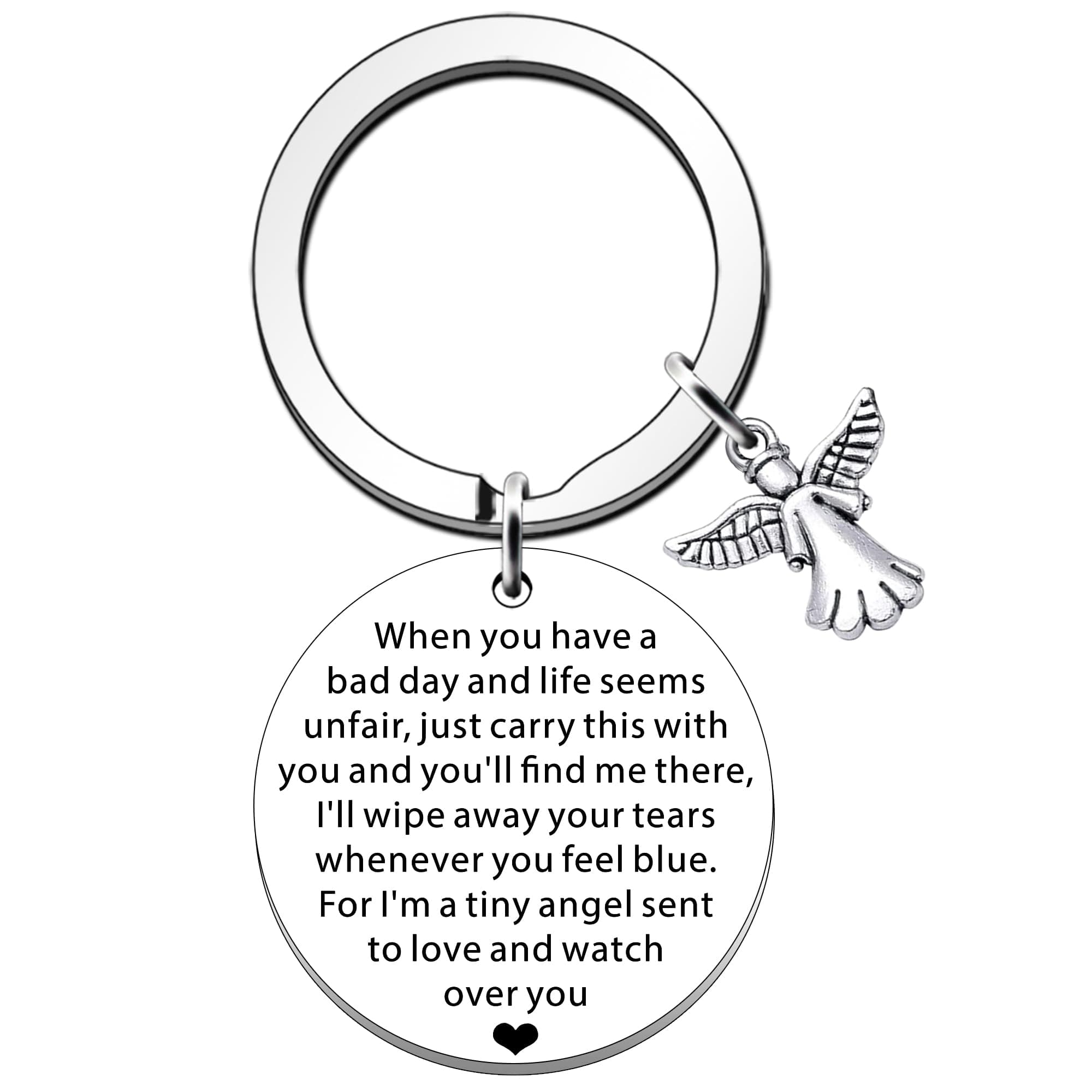 Guardian Angel Gifts Guardian Angel Keyring Keychain for Family Friends Inspirational Gifts for Women Men Her Him