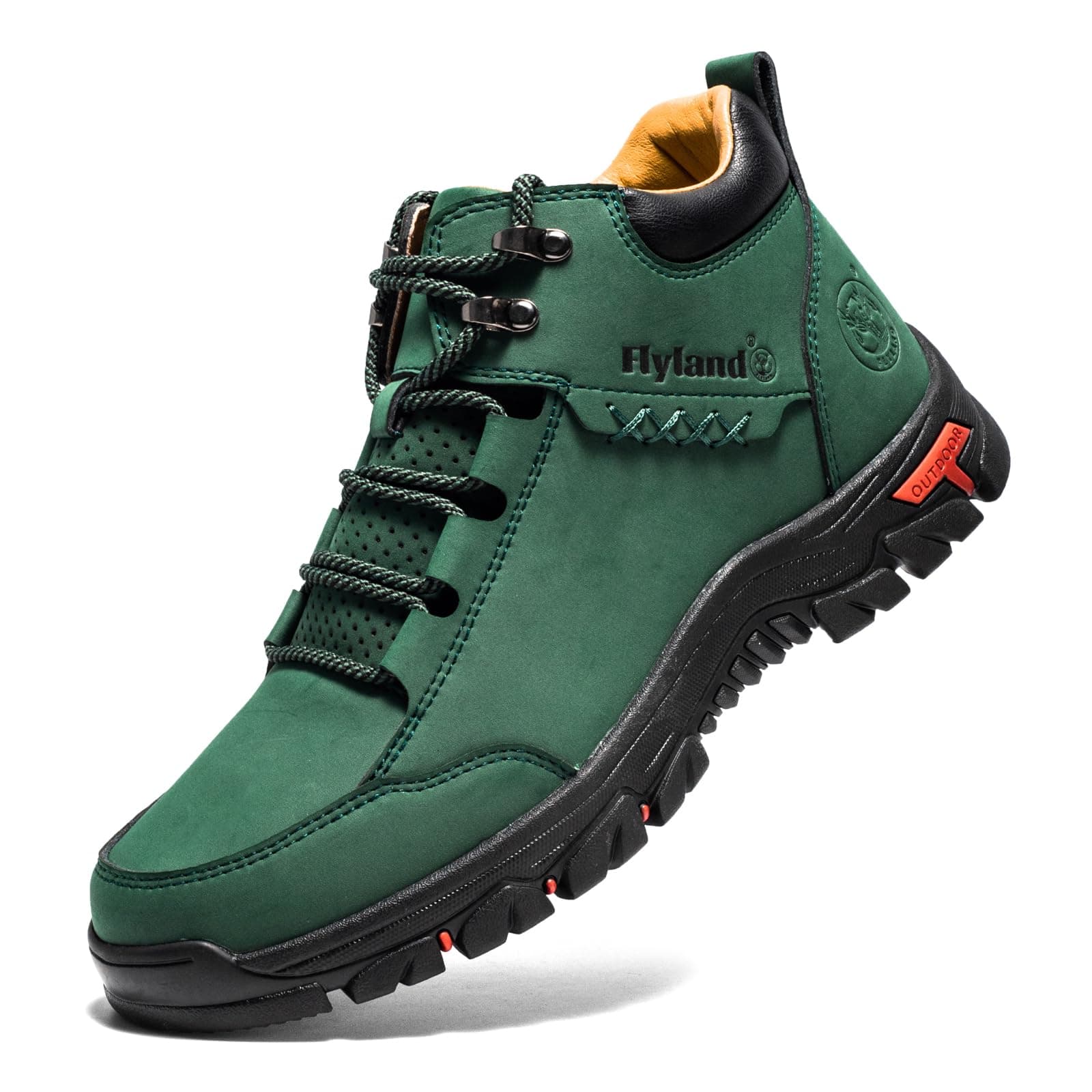 Men's Casual Leather Shoes Chukka Ankle Boots Handmade Fashion Shoes Non Slip Breathable Comfortable Mid Top for Driving Walking Outdoor