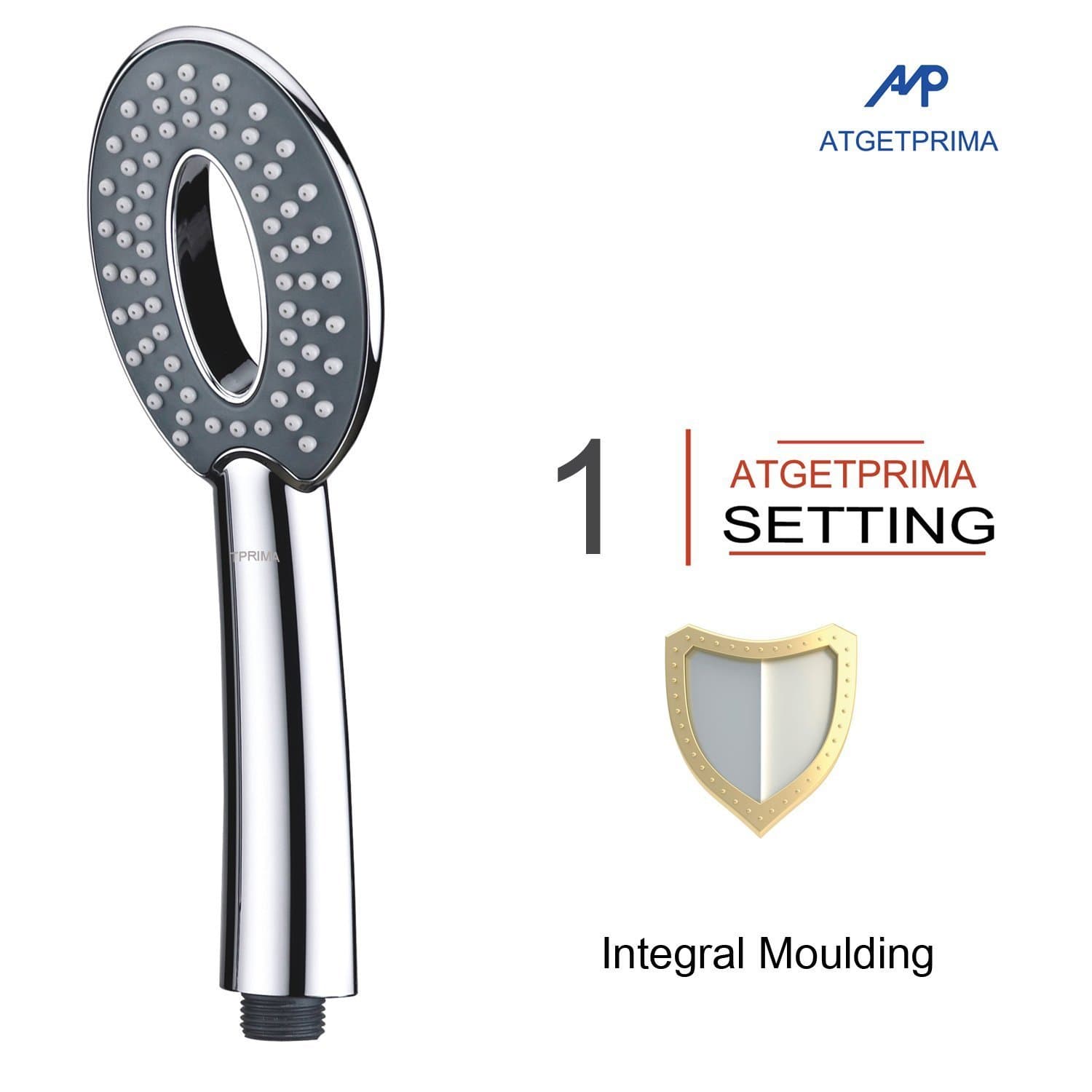 Single Function Oval Handheld Shower Head A56C Chrome Plating