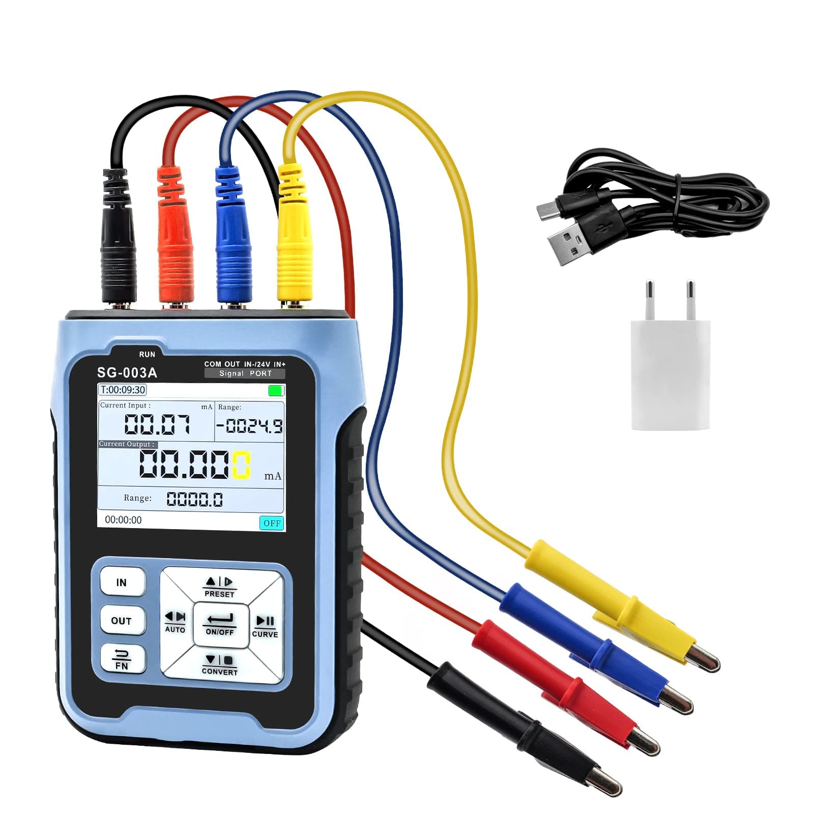 ANKONG SG-003A 4-20mA 0-24V Signal Generator Adjustable Voltage and Current Simulator Process Control Signal Calibrator