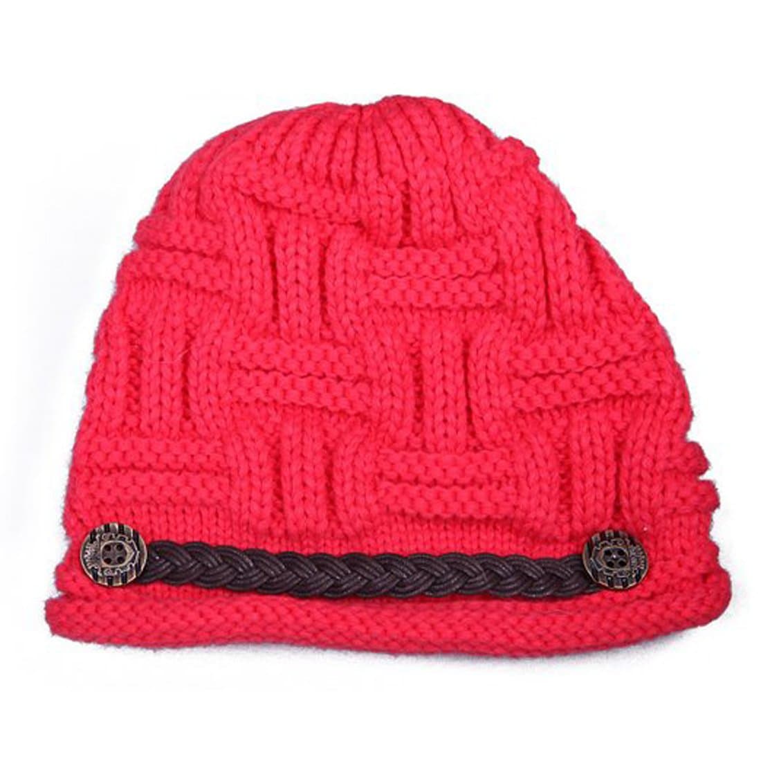 Sunnydate Women's Fashion Crochet Cable Braid Knit Jeep Visor Beanie Hat