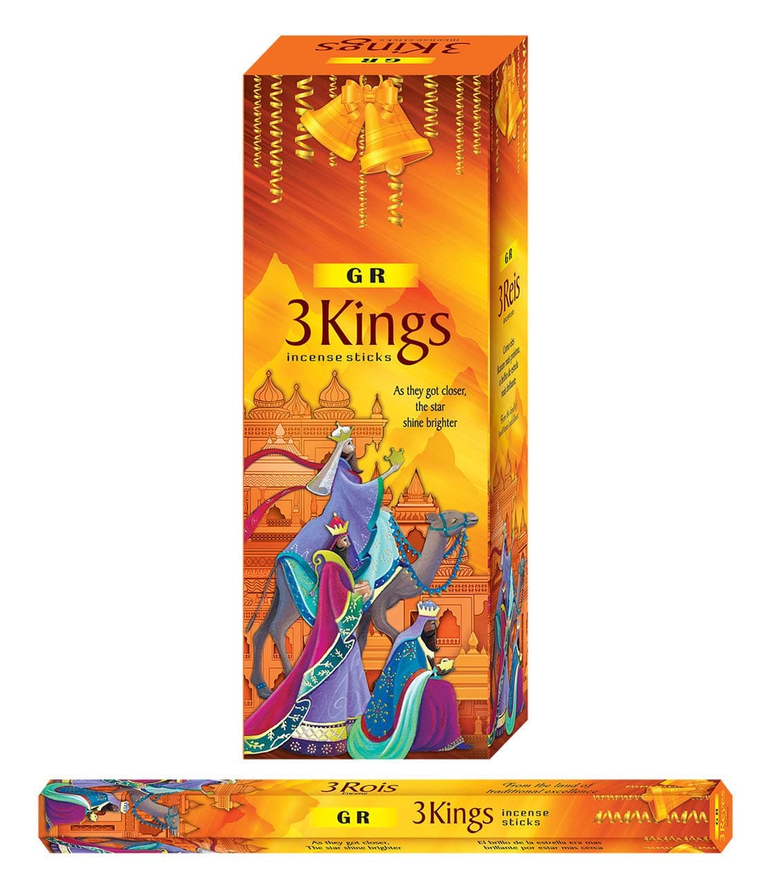 Three Kings - Box of Six 20 Stick Tubes, 120 Sticks Total - HEM Incense