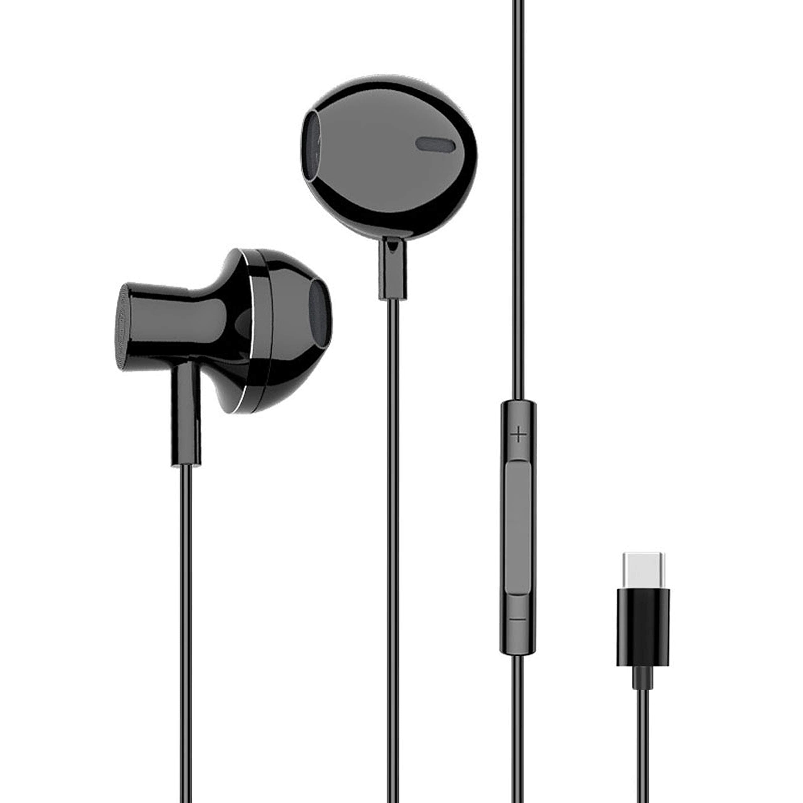 KUPOISHE USB C Digital Earphones. Type C HiFi Stereo Headphones, Gym Sports Earbuds Headsets for Google Pixel 2 3 XL Samsung Essential Moto Huawei OnePlus HTC MI etc.