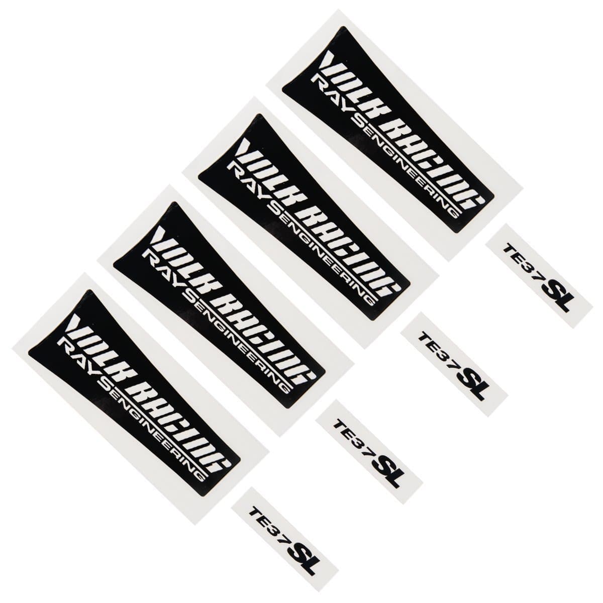 4 PCS RAYS VOLK te37SL Car wheels sticker Valve sticker Decal Compatible with 17-19 inches wheels (Black)