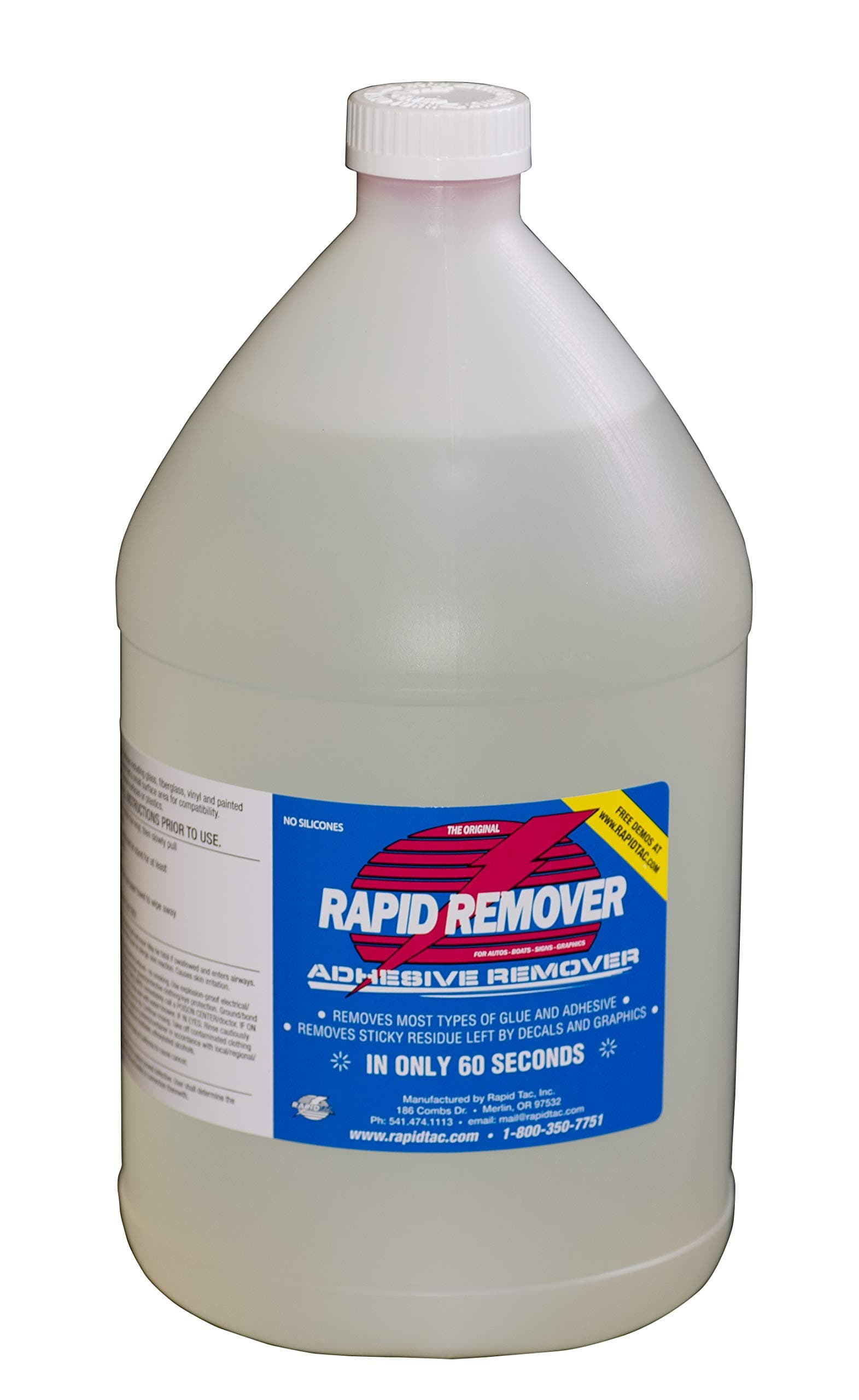 RAPID REMOVER Adhesive Remover for Vinyl Wraps Graphics Decals Stripes 1 Gallon Bottle
