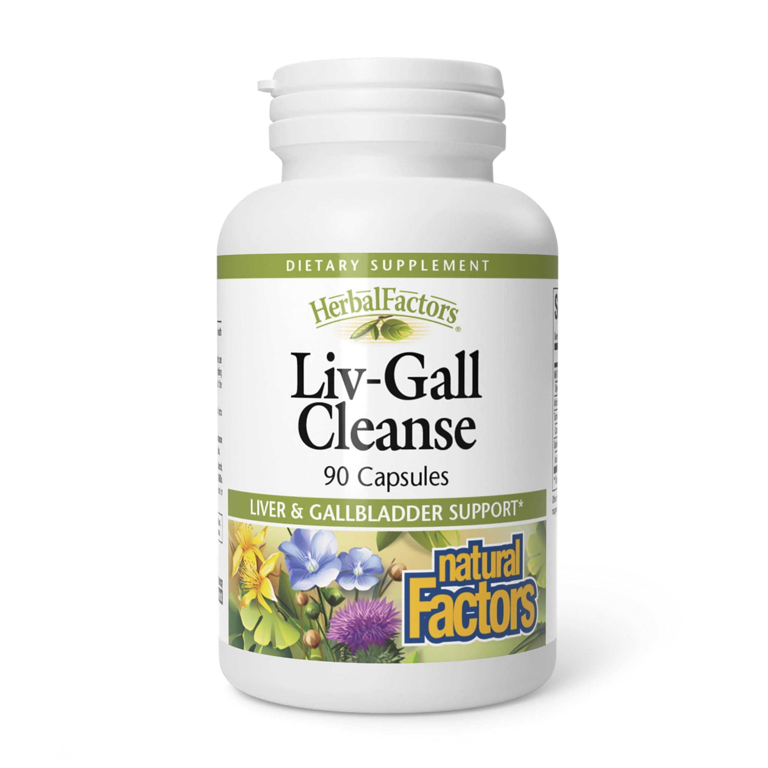 HerbalFactors Liv-Gall Cleanse, Herbal Support for Liver & Gallbladder, 90 Capsules