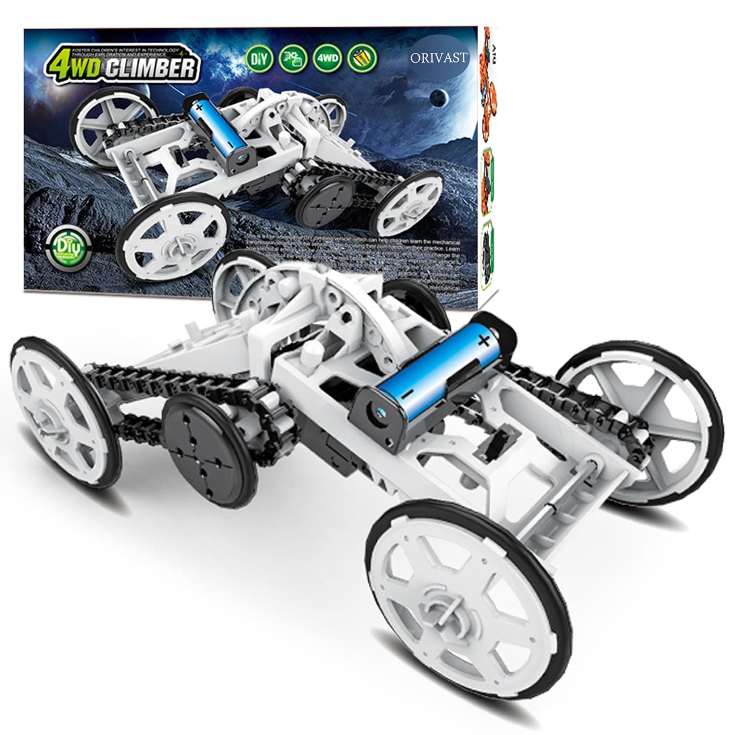 Science Kits for Kids, Electronics Circuits Engineering and Experiments for Teens,4WD Climbing Vehicle STEM Projects for Kids Ages 8-12 | DIY STEM Toys for Boys and Girls