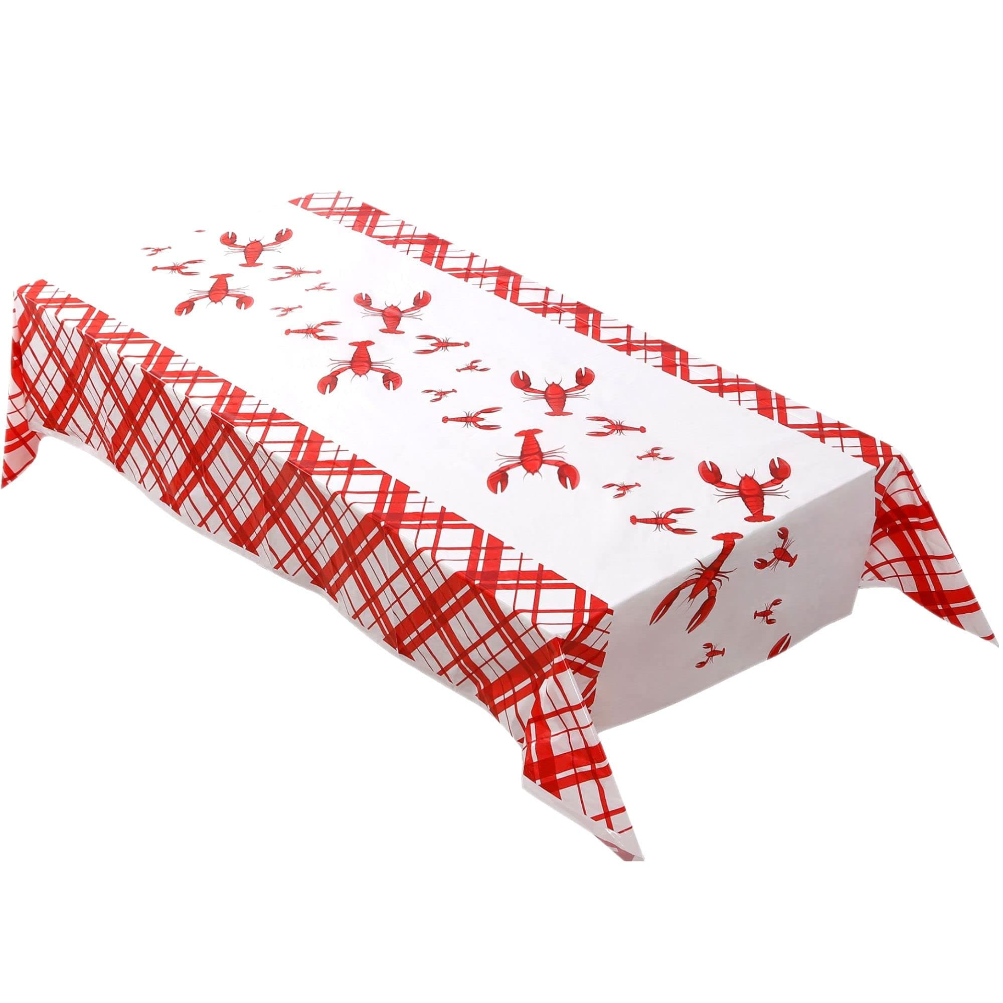 Winoo Design Crawfish Tablecloth - 1 Pack - Crawfish Boil Party Supplies Crawfish Party Decorations 54 x 108 Inches